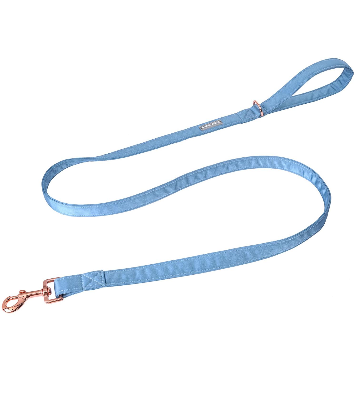 Lionet Paws Dog Leash - Silk Leash for Small/Medium/Large Dogs | Matching Collars for Boys & Girls | Durable & Stylish | Blue - Pack of 1 - Buy Online on GoSupps.com