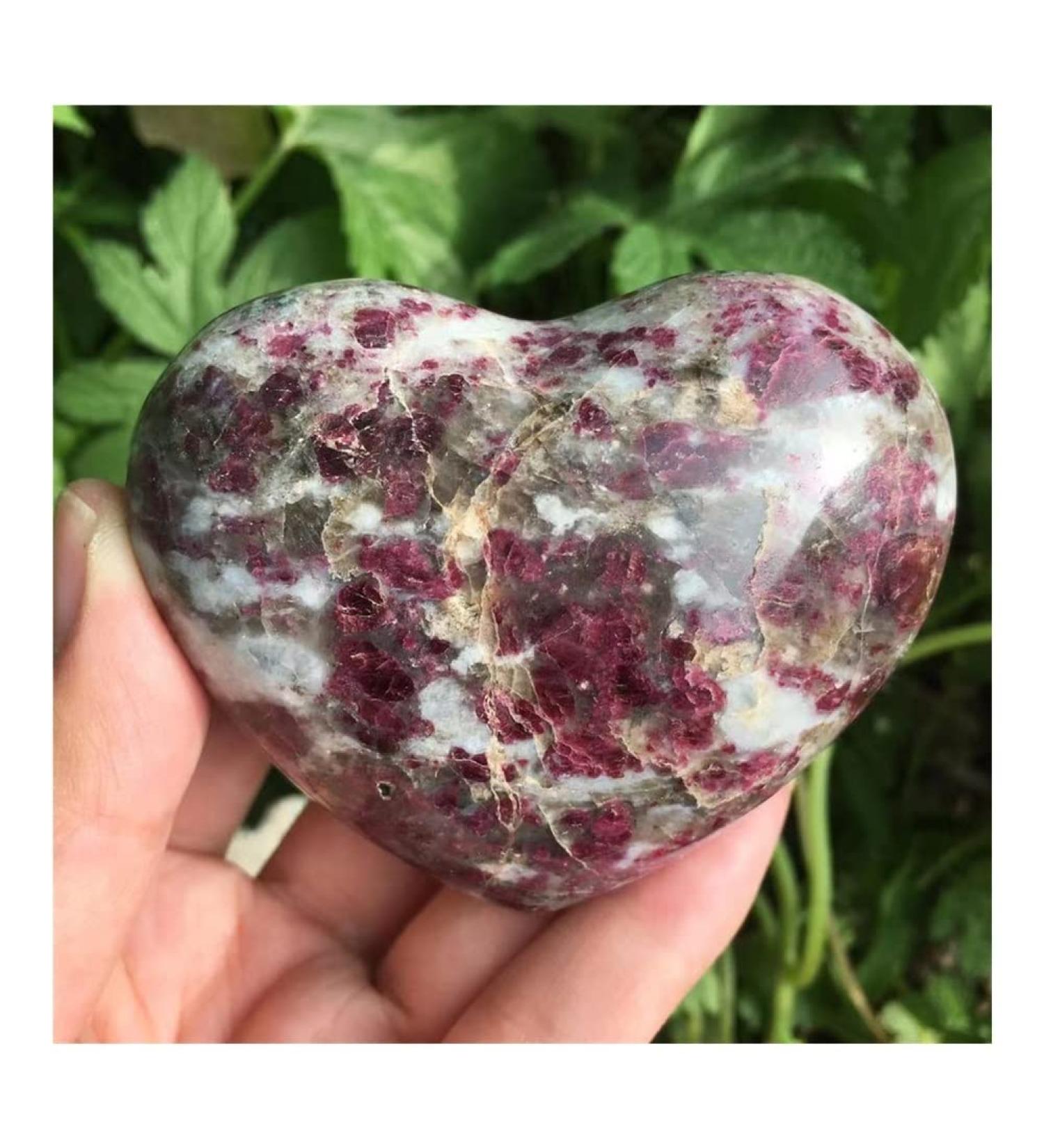 Natural Crystal Rough Natural Rubellite Crystal Heart-Shaped Tourmaline Gemstone Crystal Home Decoration Stones - Buy Online on GoSupps.com