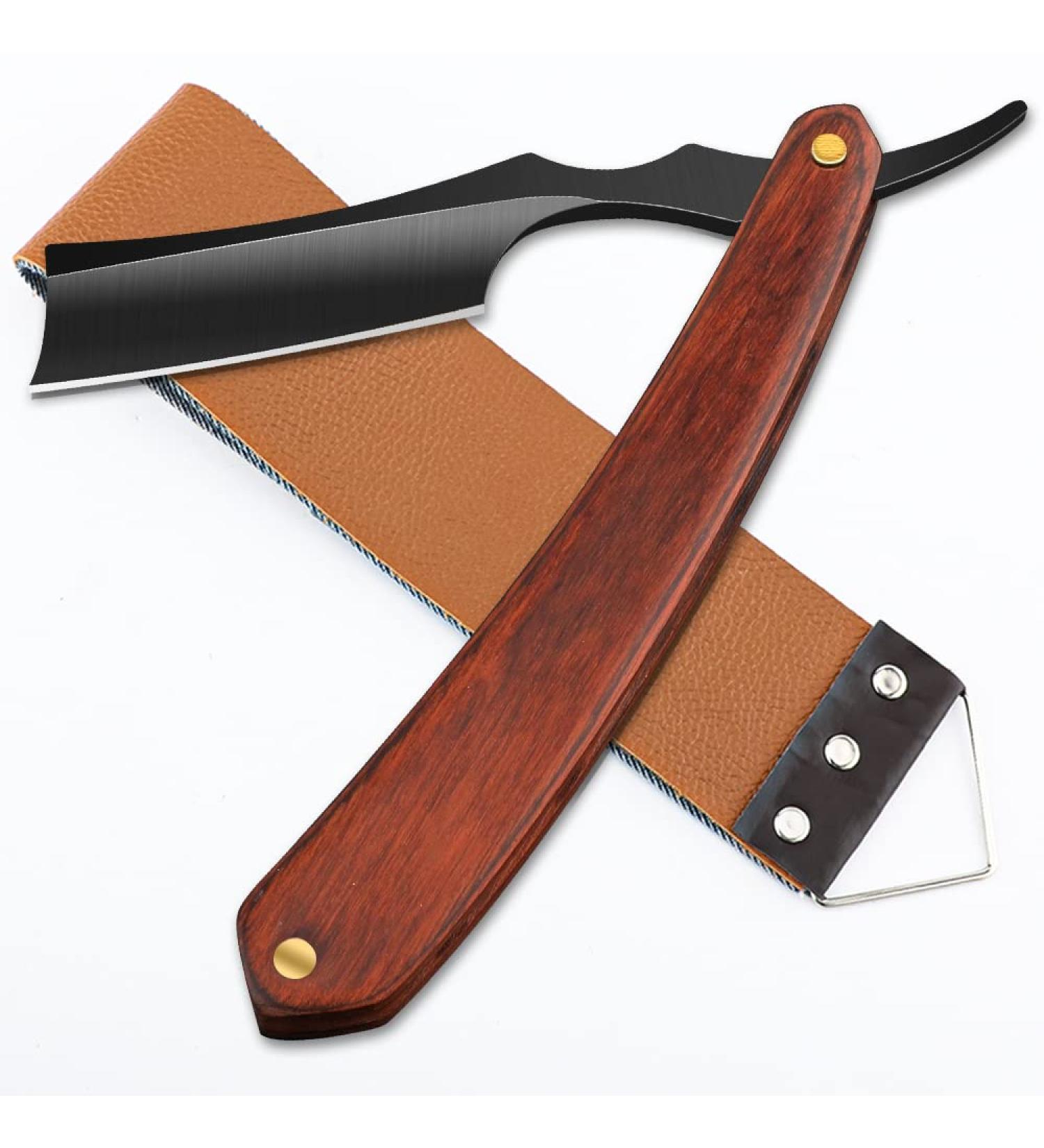 Stainless Steel Cut Throat Razor Kit with Single Edge Blades for Men - Perfect for Barber, Home, and Salon Use - Maroont158 - Buy Online on GoSupps.com