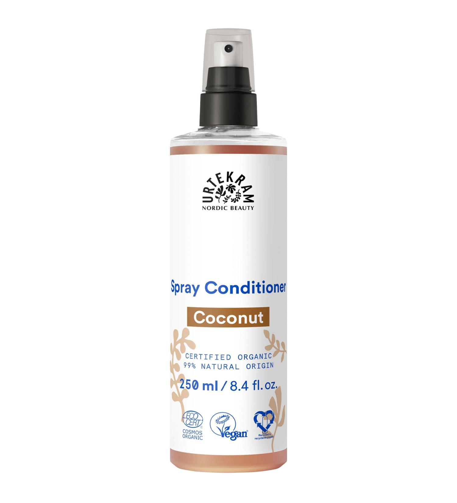 Urtekram Coconut Leave-In Spray Conditioner 250ml | Organic Normal Hair Care - Buy Online on GoSupps.com