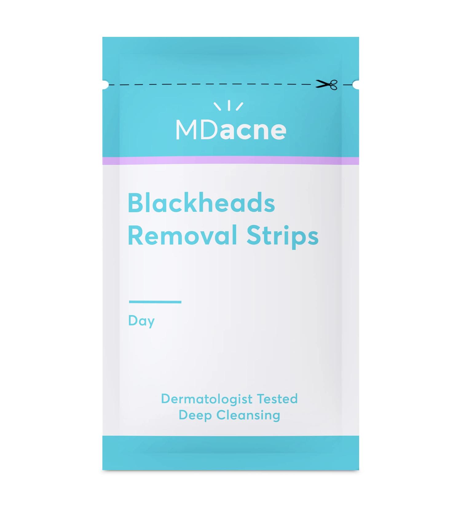 MDacne Blackhead Remover Nose Strips - 3 Month Supply for Sensitive Acne-Prone Skin Deep Pore Cleansing & Oil-Free Moisturizer - Buy Online on GoSupps.com