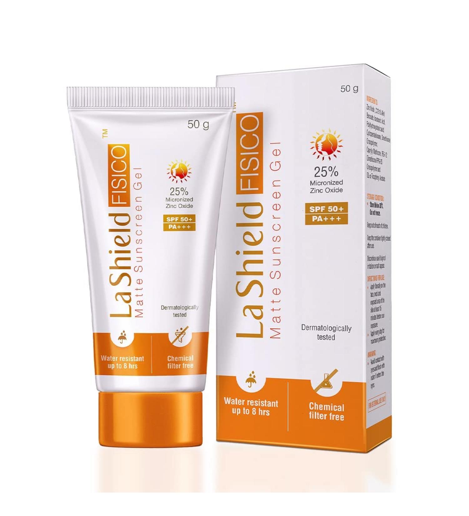 La-Shield Fisico SPF 50+ & PA+++ Mineral Sunscreen Gel - Lightweight Transparent Water Resistant - 1.76 Fl Oz - Best International Shipping - Buy Online on GoSupps.com