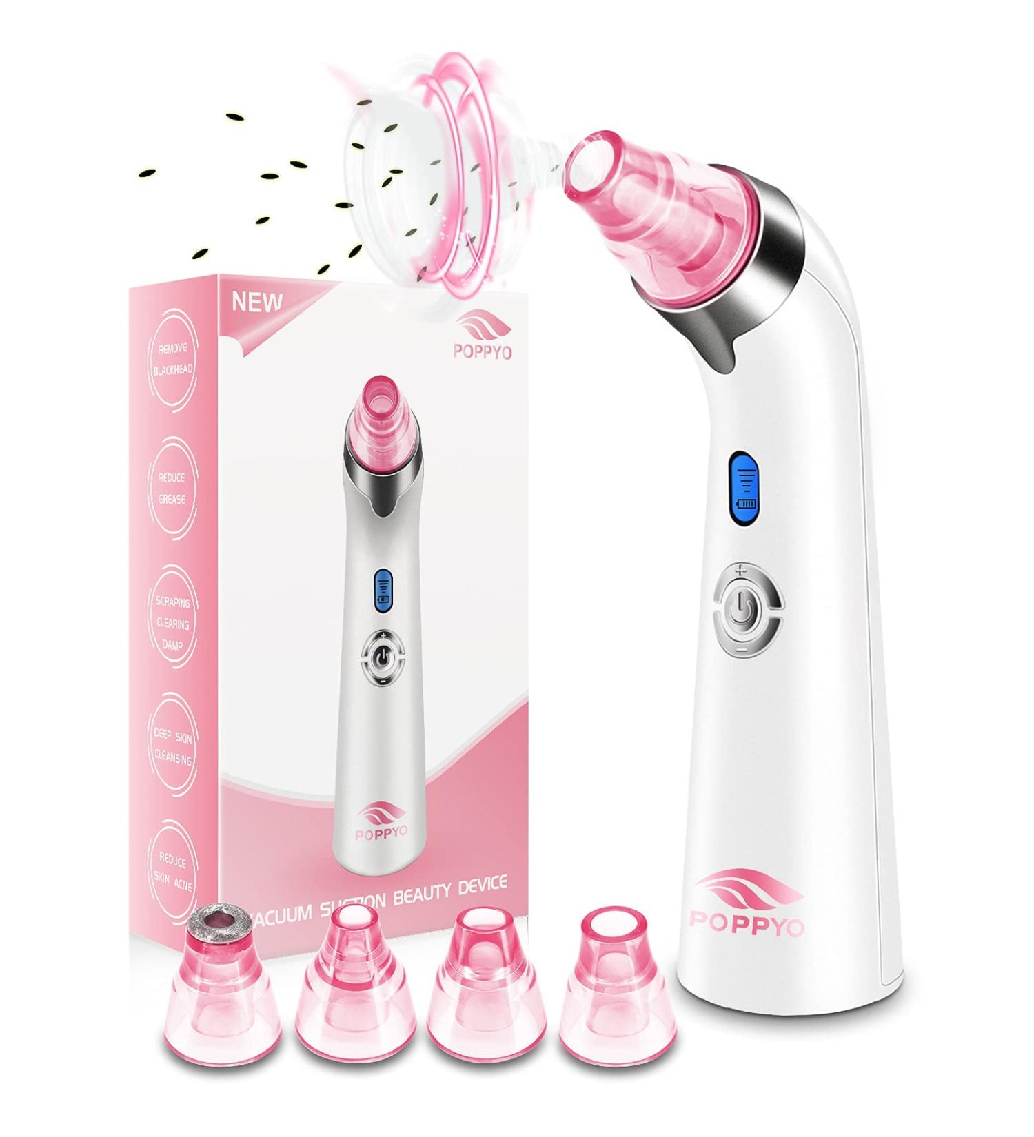 Pink Electric Blackhead Vacuum Cleaner - Comedo Removal Suction Beauty Device - Buy Online on GoSupps.com