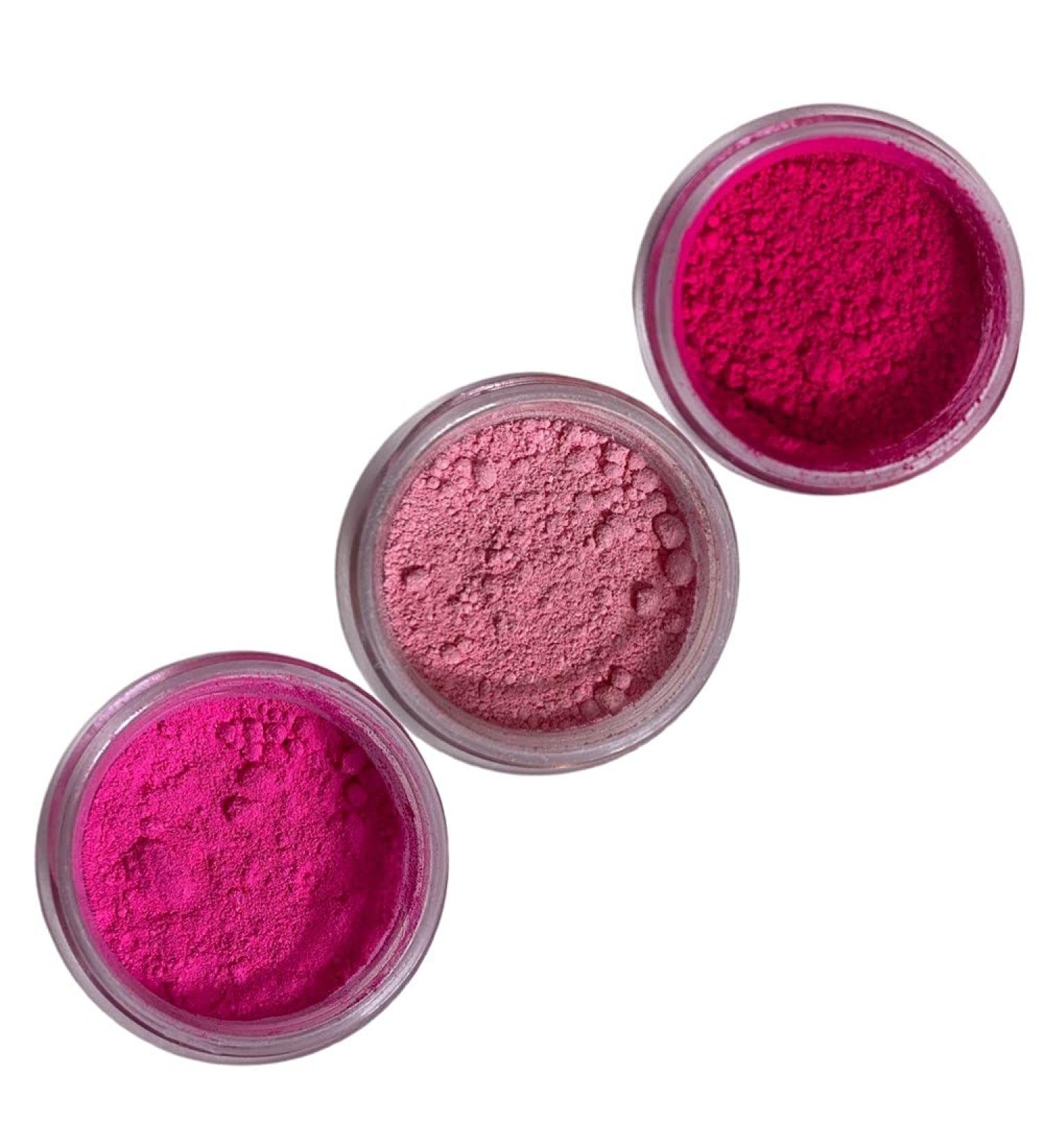 Edible Petal Dust Set of 3 - Hot Pink, French Rose, Pink (4g each) by Oh! Sweet Art Corp - Buy Online on GoSupps.com