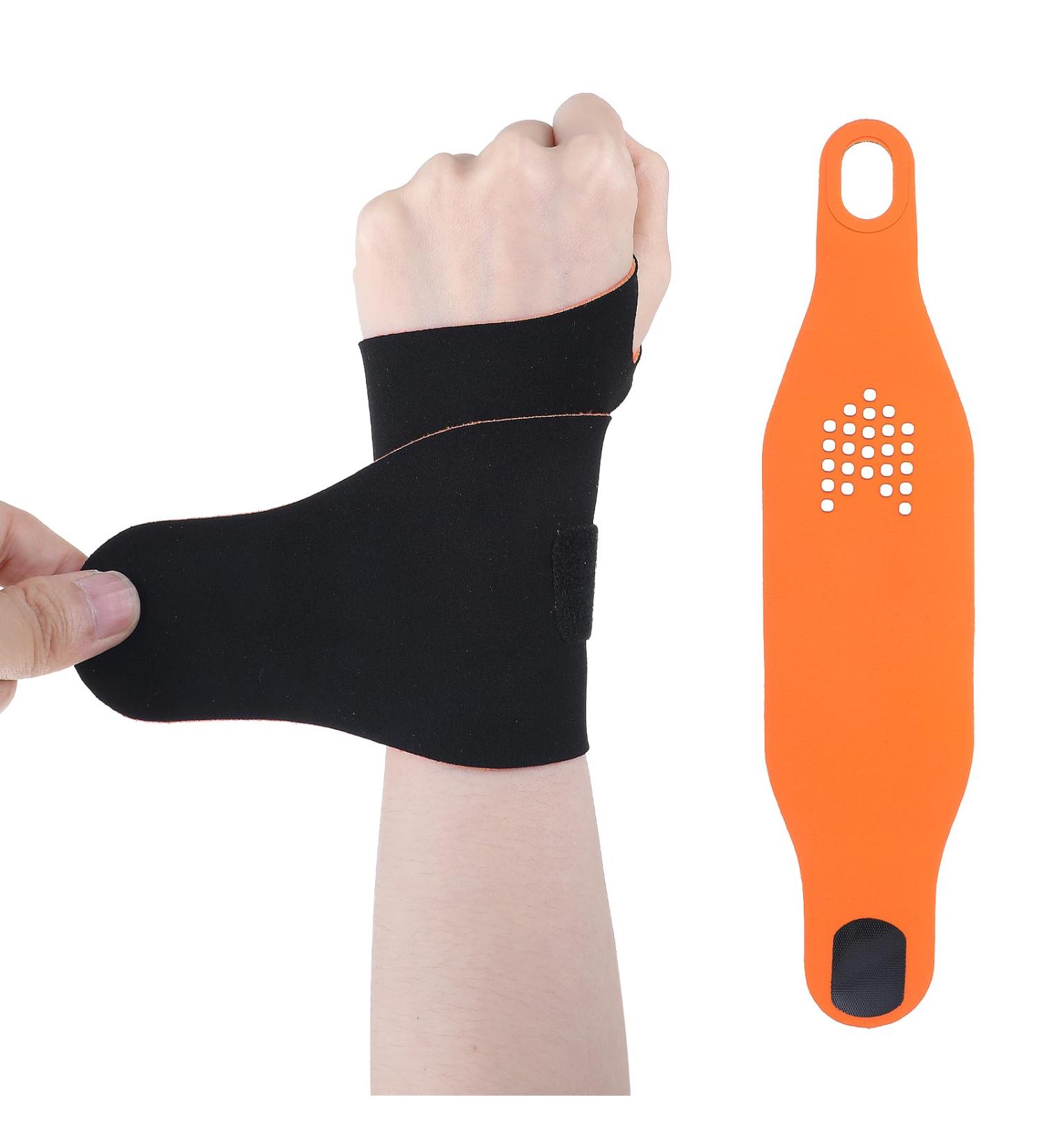 Buy Thin Elastic Wrist Brace - Ulnar Wrap Carpal Tunnel Support Sleeve for Sports & Daily Use | Compression with Thumb Ring & Pinky Side Widget - Buy Online on GoSupps.com