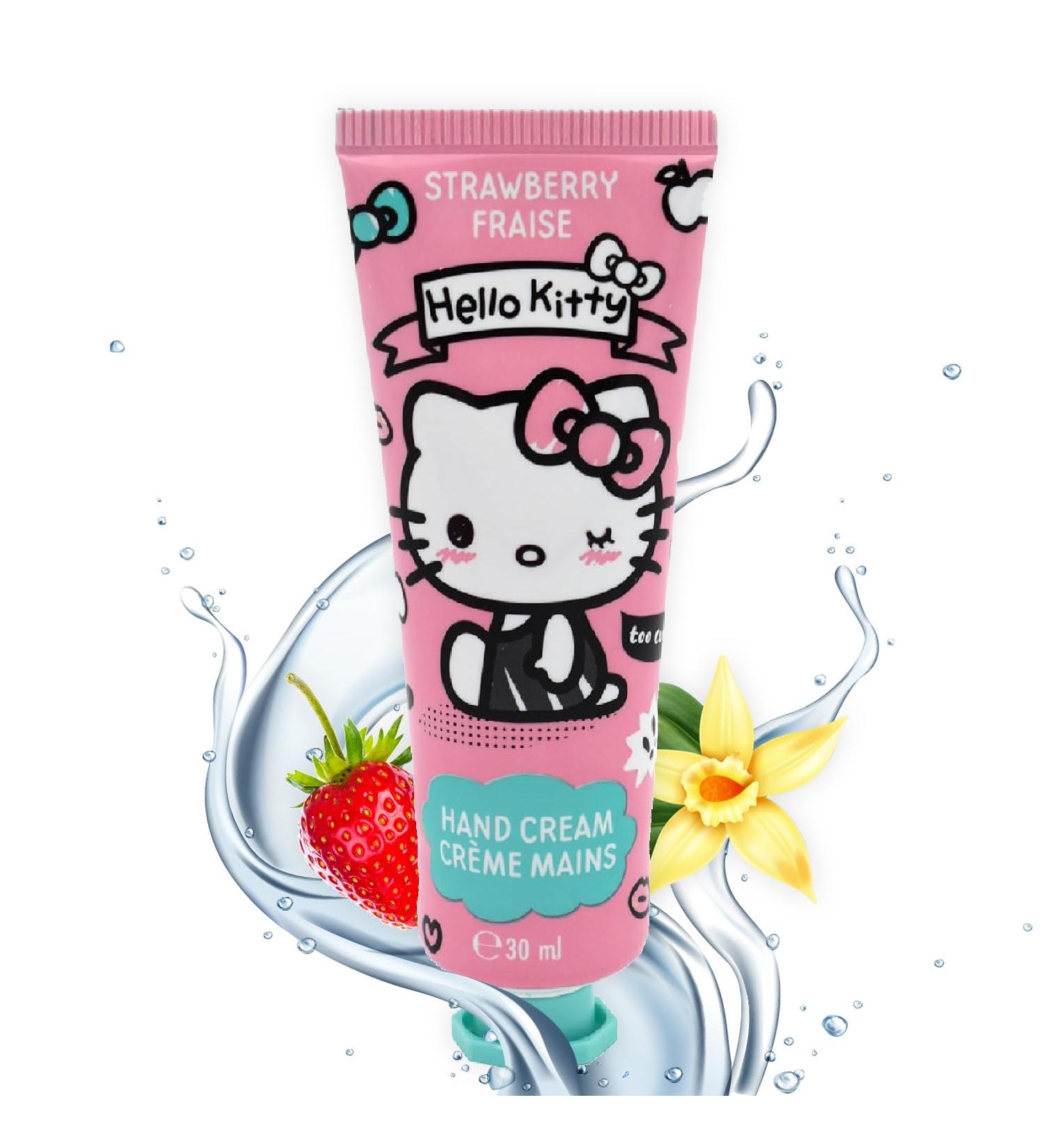 Hello Kitty Strawberry Hand Cream - for Children and Adults - Quick Absorbing - Moisturising Hand Care - Child-friendly - Nourishing Hand Cream - Long Lasting Moisture - Buy Online on GoSupps.com