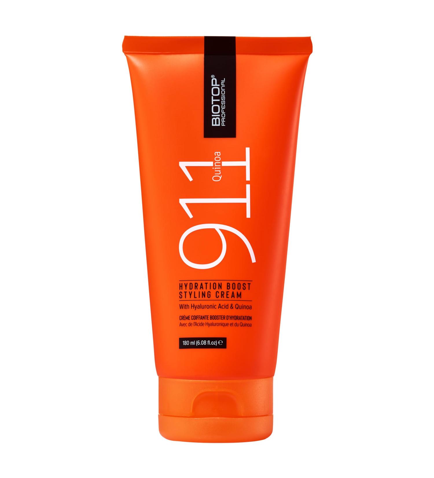Biotop Professional 911 Quinoa Hydrating Styling Cream - Moisturizing & Smoothing for Frizz Control - Hyaluronic Acid - 6.08 oz International Shipping - Buy Online on GoSupps.com