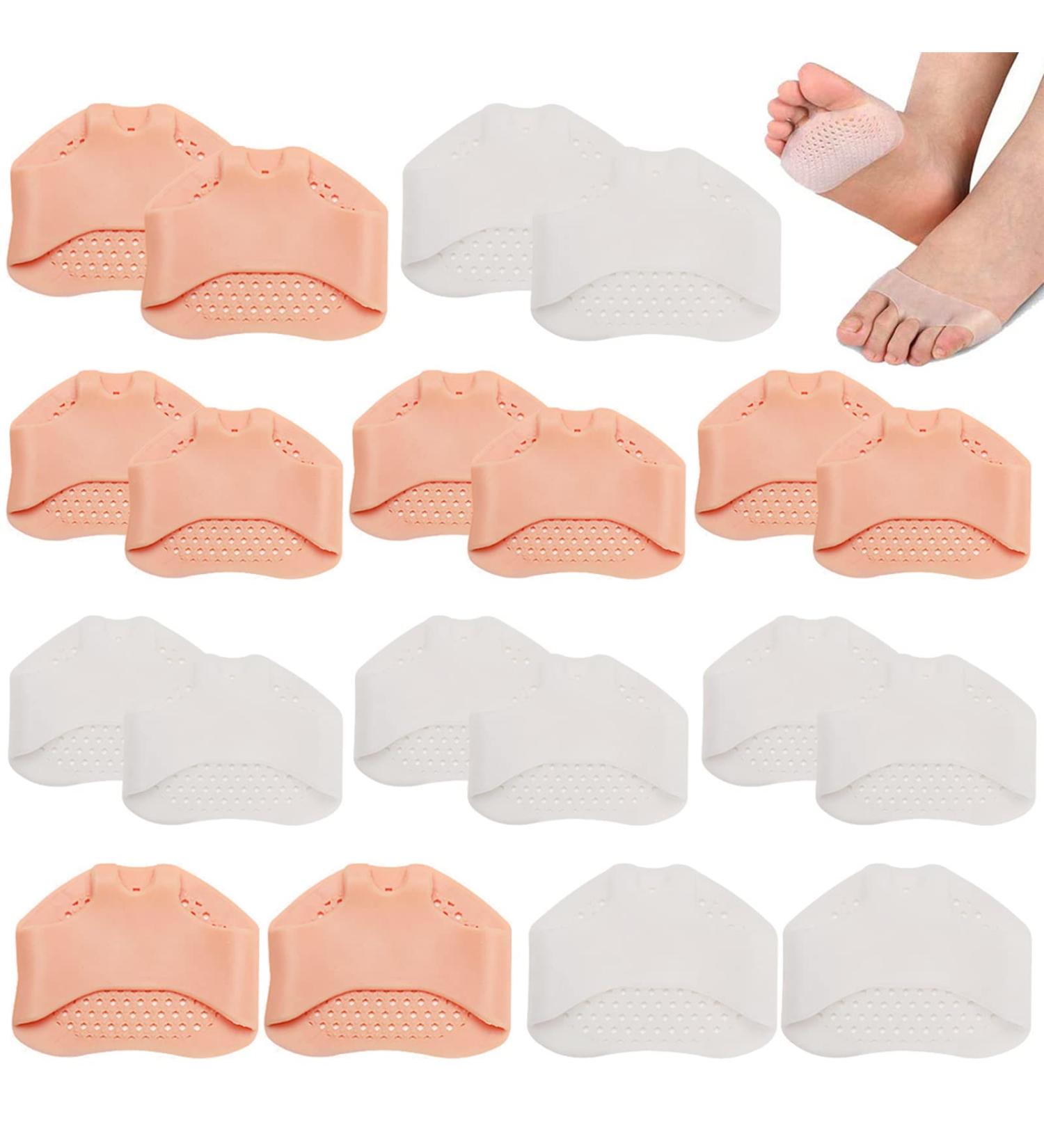 Shop Qixuer 10 Pair Gel Forefoot Cushions - Silicone Pads for Neuroma Diabetic Foot Support & Comfort - International Shipping Available - Buy Online on GoSupps.com