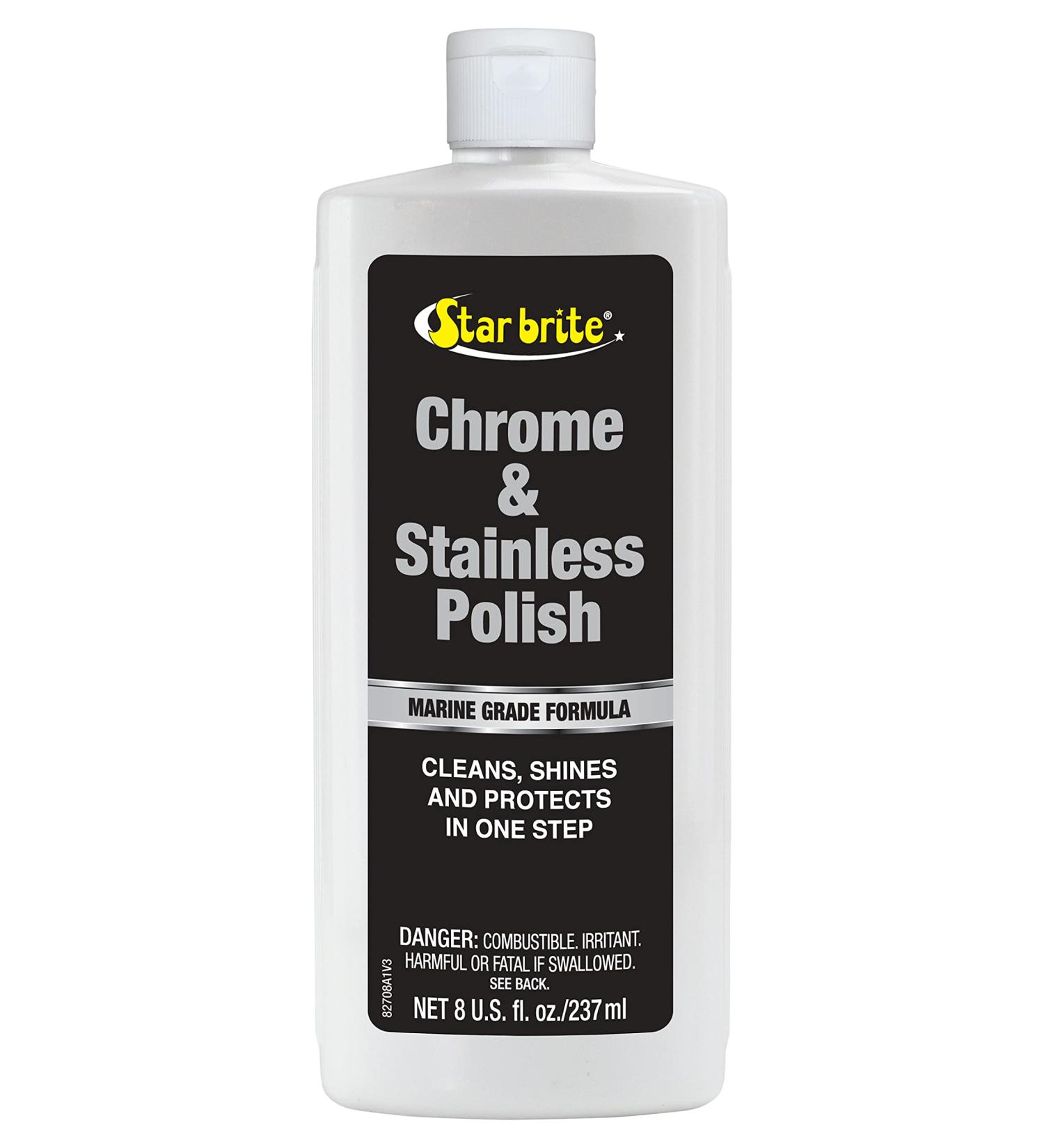 STAR BRITE Chrome & Stainless Polish - Marine Grade Formula for Shining & Protecting Chrome, Stainless Steel, Copper, Tin & Brass (082708) - Buy Online on GoSupps.com
