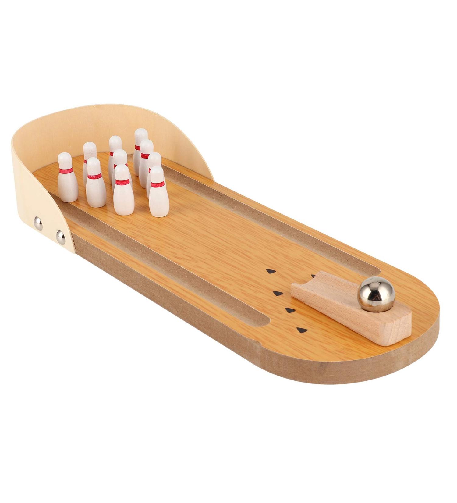 Mini Desktop Bowling Toy Set with 10 Bowling Balls - Stress Relief and Fun Game - Buy Online on GoSupps.com