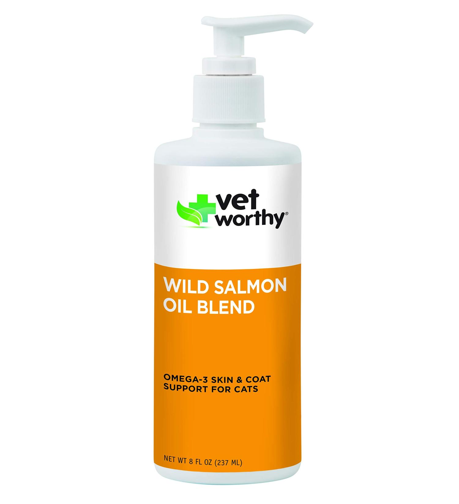 Vet Worthy Wild Alaskan Salmon Oil for Cats - 8 oz | Omega-3 Supplement - Buy Online on GoSupps.com
