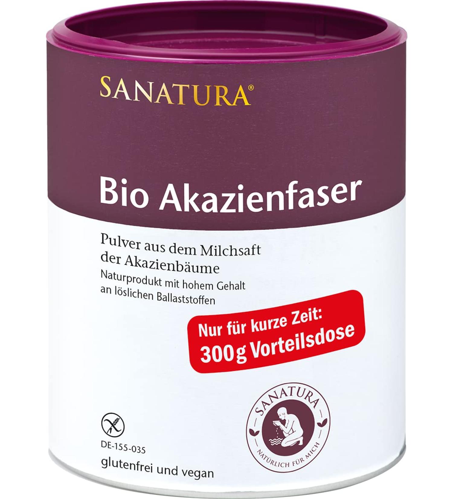SMANATUA Acacia Fister Pulver - 300g | Vegan Gluten-Free Soluble Fiber | High-Quality Acacia Fiber Supplement - Buy Online on GoSupps.com