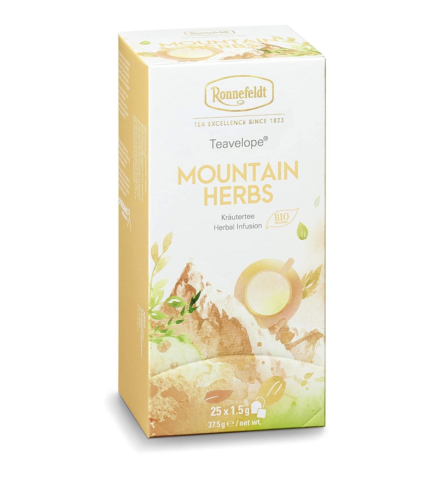 JT Ronnefeldt KG Ronnefeldt Teavelope Mountain Herbs herbal tea 25 tea bags 375 g quantity 6 pieces 6 Pieces - Buy Online on GoSupps.com