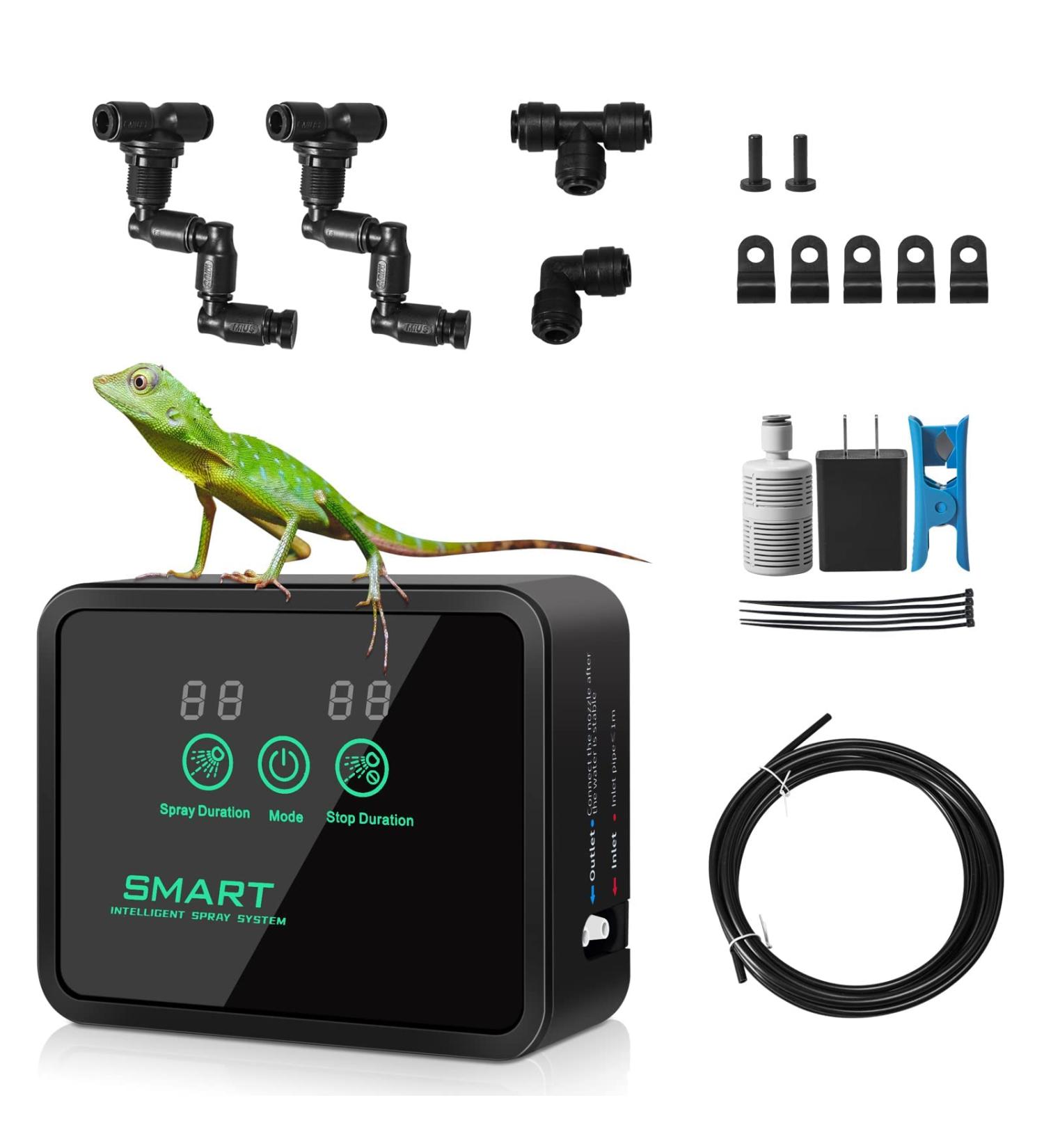 Reptile Humidifier Smart Sprayer Automatic Mister for Reptiles 360 Adjustable Misting Spray System Adjustable Spray Nozzles for Reptiles Chameleons Herbs - Buy Online on GoSupps.com