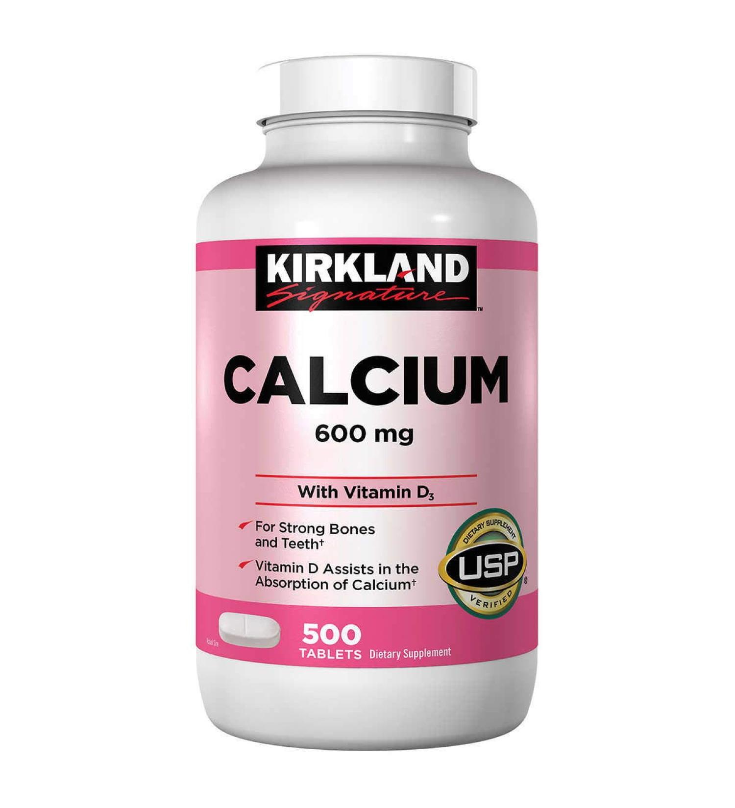 Kirkland Signature Calcium 600mg + Vitamin D - 500 Tabs