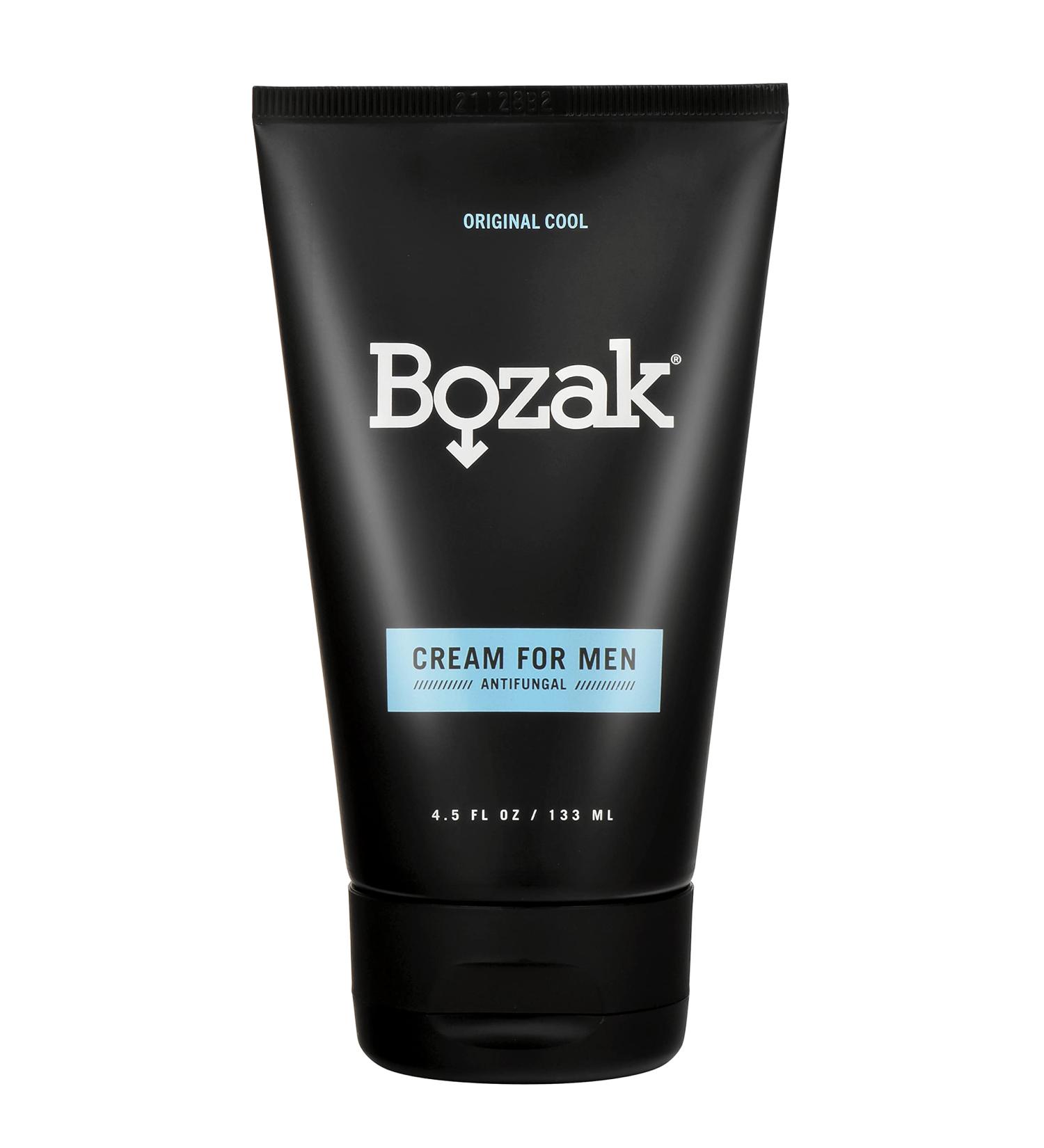 Bozak Extra Strength Jock Itch & Athlete's Foot Cream - Clinically Proven, Talc-Free Formula with 2% Miconazole Nitrate and Menthol - Stops Chafing, Absorbs Sweat, Keeps Skin Dry - Buy Online on GoSupps.com