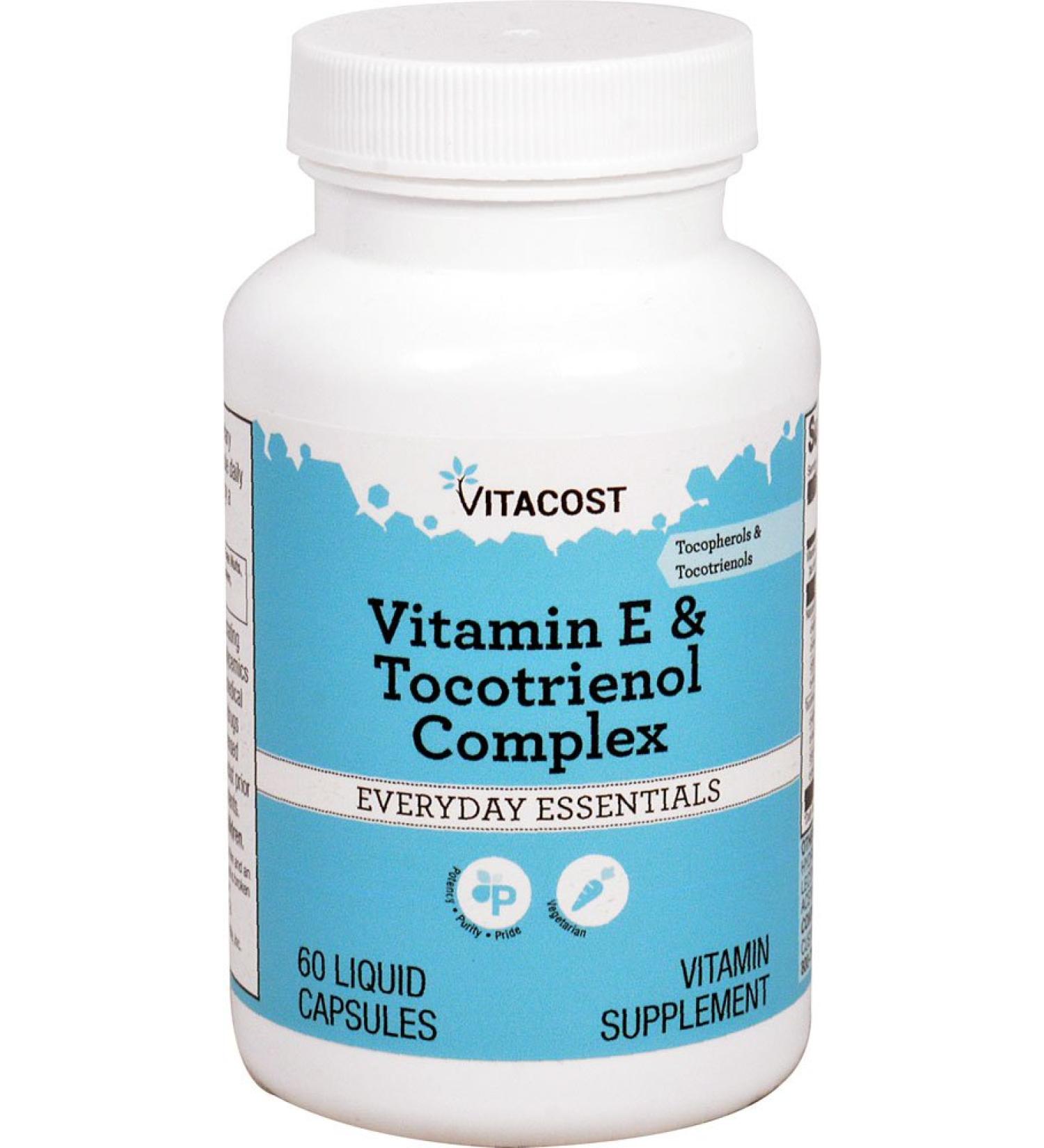 Vitacost Vitamin E & Tocotrienol Complex - 60 Liquid Vegetarian Capsules