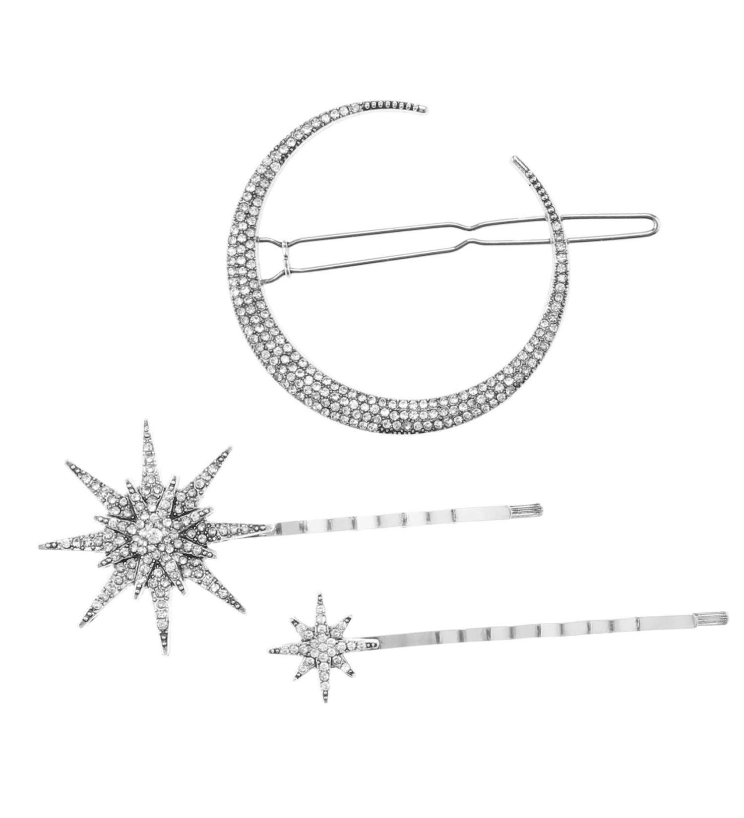FRCOLOR 8 Sets Hair Clip Set Hair Accessories for Women Suit Hair Barrette for Women Crystal Wedding Hair Star Hair Accessories Silver Hair Clips Alloy Miss Side Clip - Buy Online on GoSupps.com