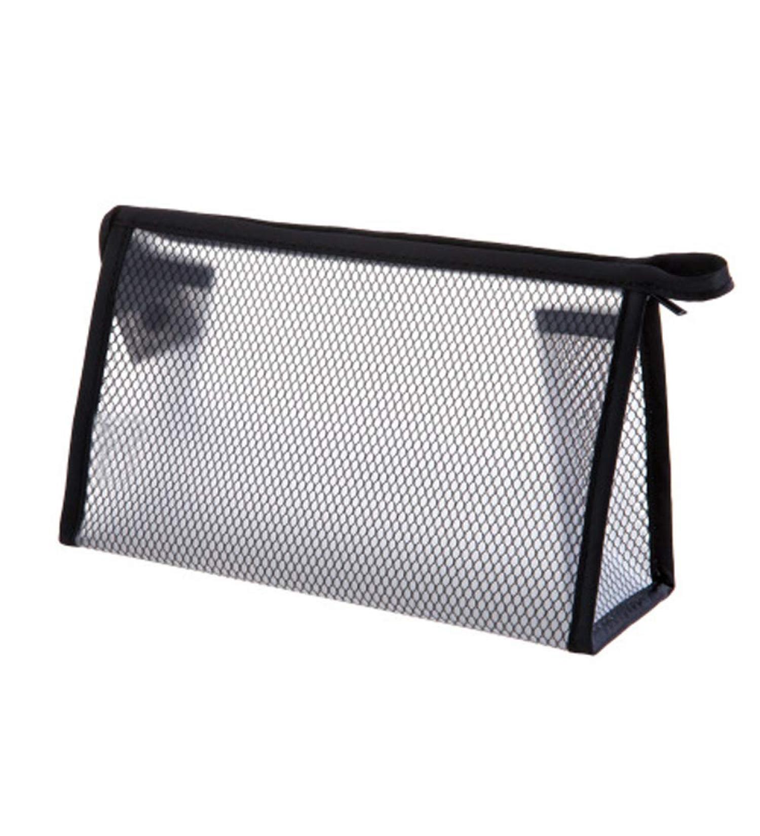 IKAAR Waterproof Transparent Cosmetic Bag | Small Toiletry Makeup Bag | PVC Zipper Pouch Black - Shop Internationally - Buy Online on GoSupps.com