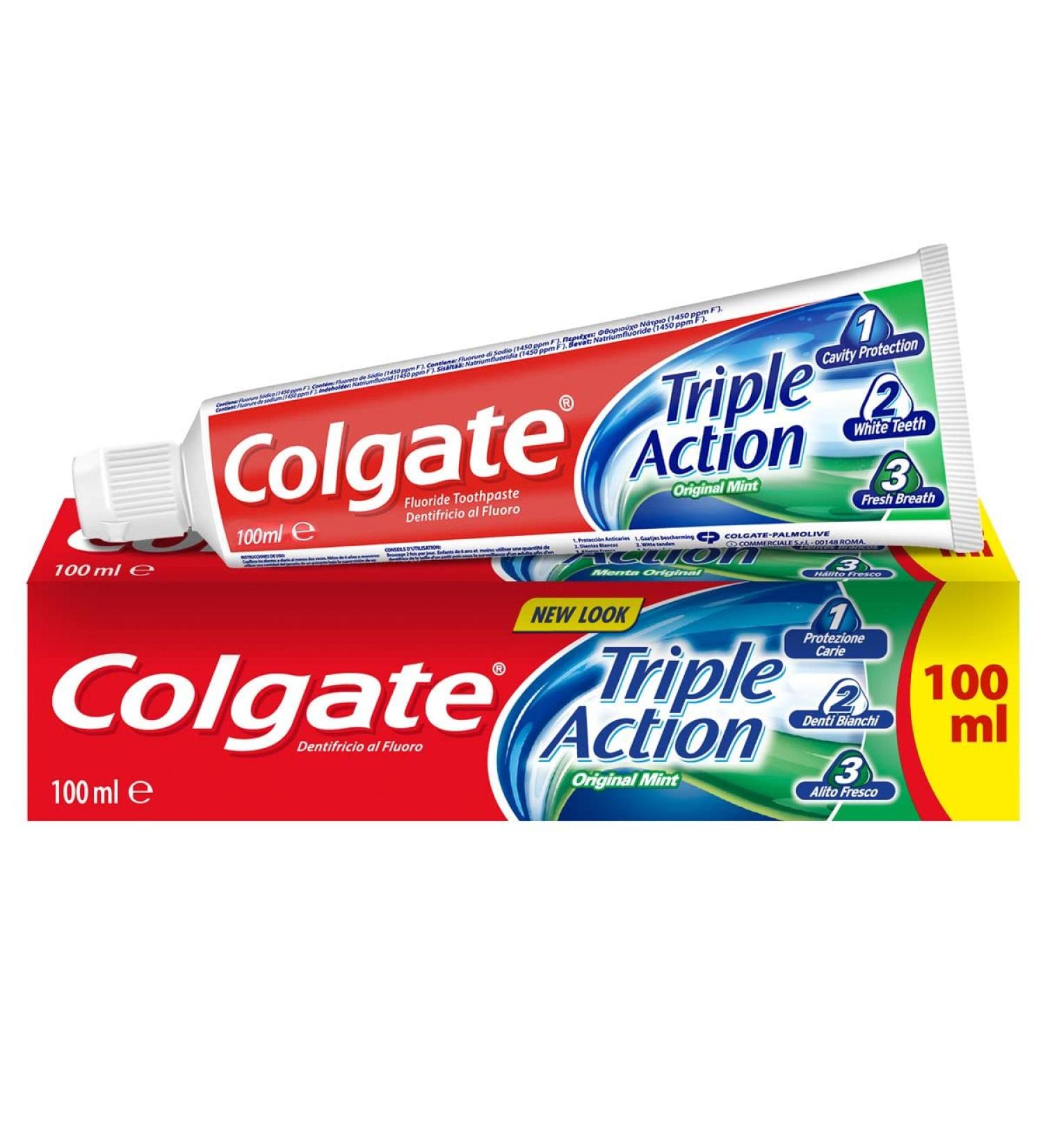  Colgate Colgate Triple Action Toothpaste for Charge White Teeth and Alito Fresh 100ml - Buy Online on GoSupps.com