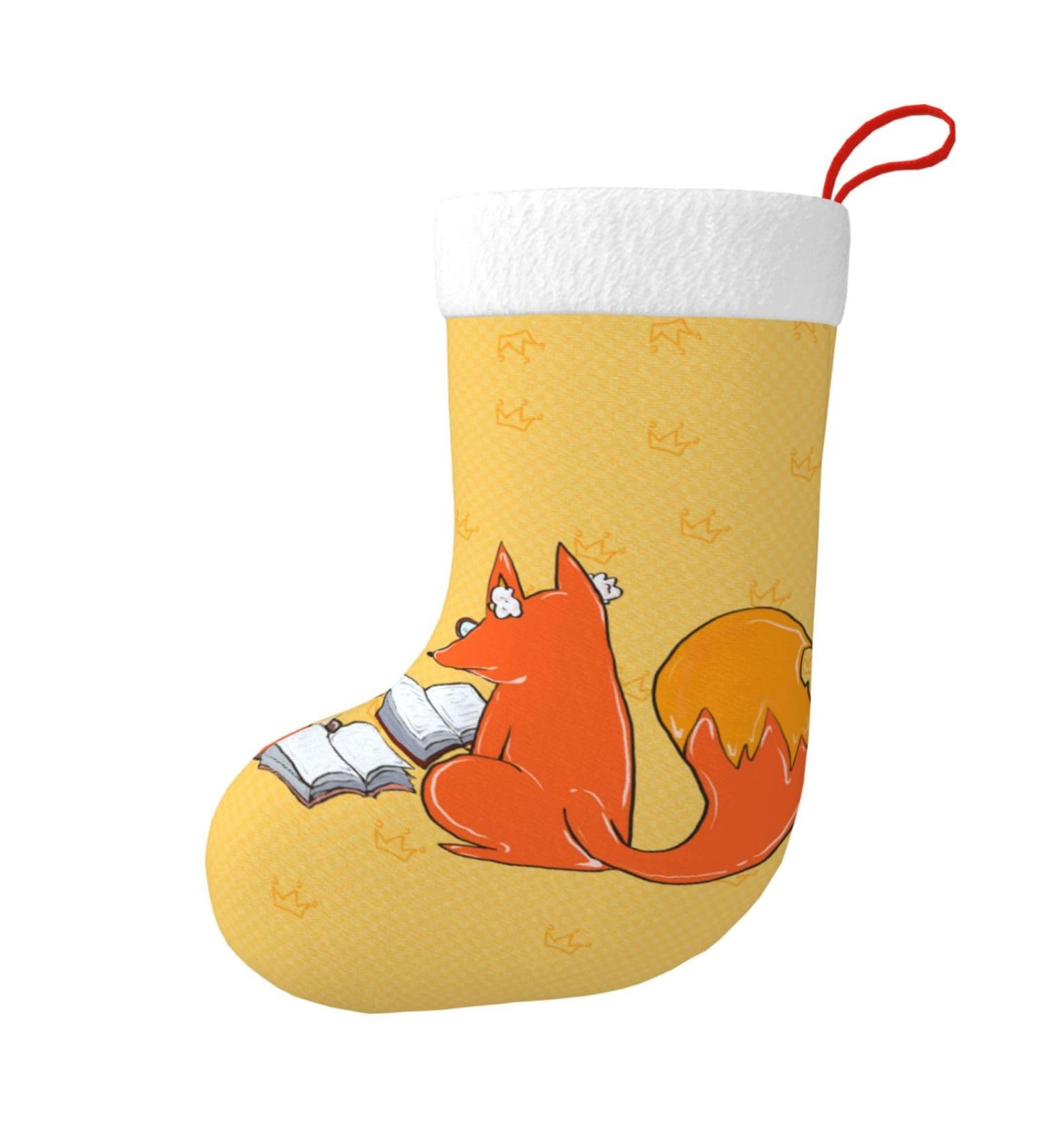 YYHHAOFA Sunflower Seeds and Foxes Pattern Christmas Decorative Stockings : Soft Light and Tactile Suitable for Christmas Holiday Party - Buy Online on GoSupps.com