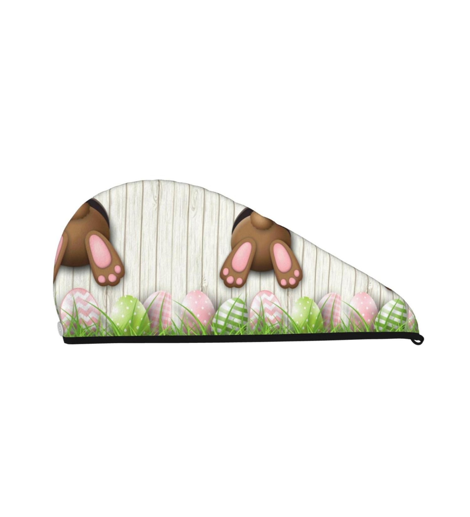 Buy Brown Bunny Hair Towel Wrap - Quick Drying Hair Turban with Button | Perfect Hair Drying Towel for All Hair Types - Buy Online on GoSupps.com