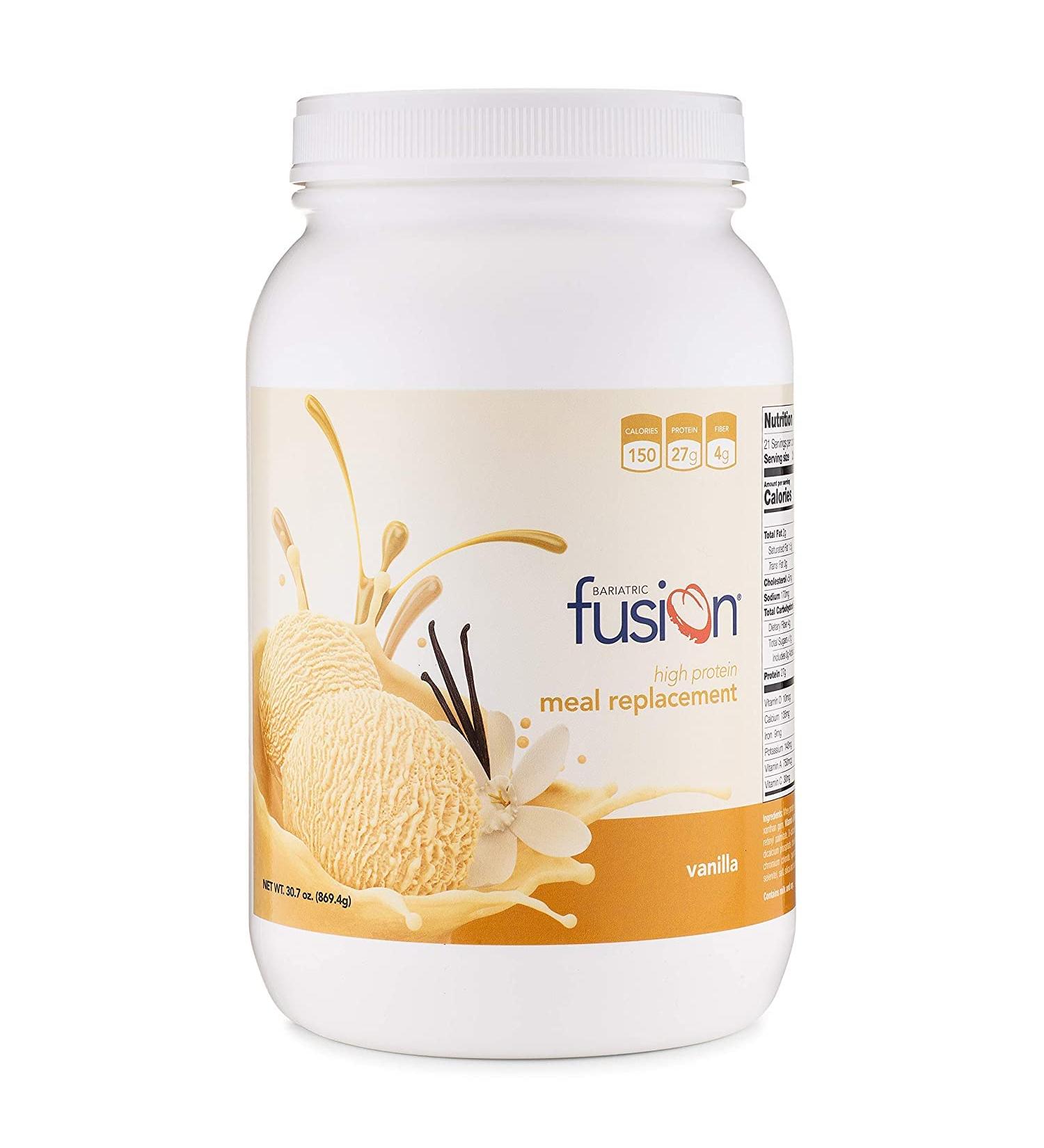 Bariatric Fusion Vanilla Meal Replacement Protein Powder - 27g - 21 Servings - Bariatric Surgery Friendly - Gluten-Free & Sugar-Free - Buy Online on GoSupps.com