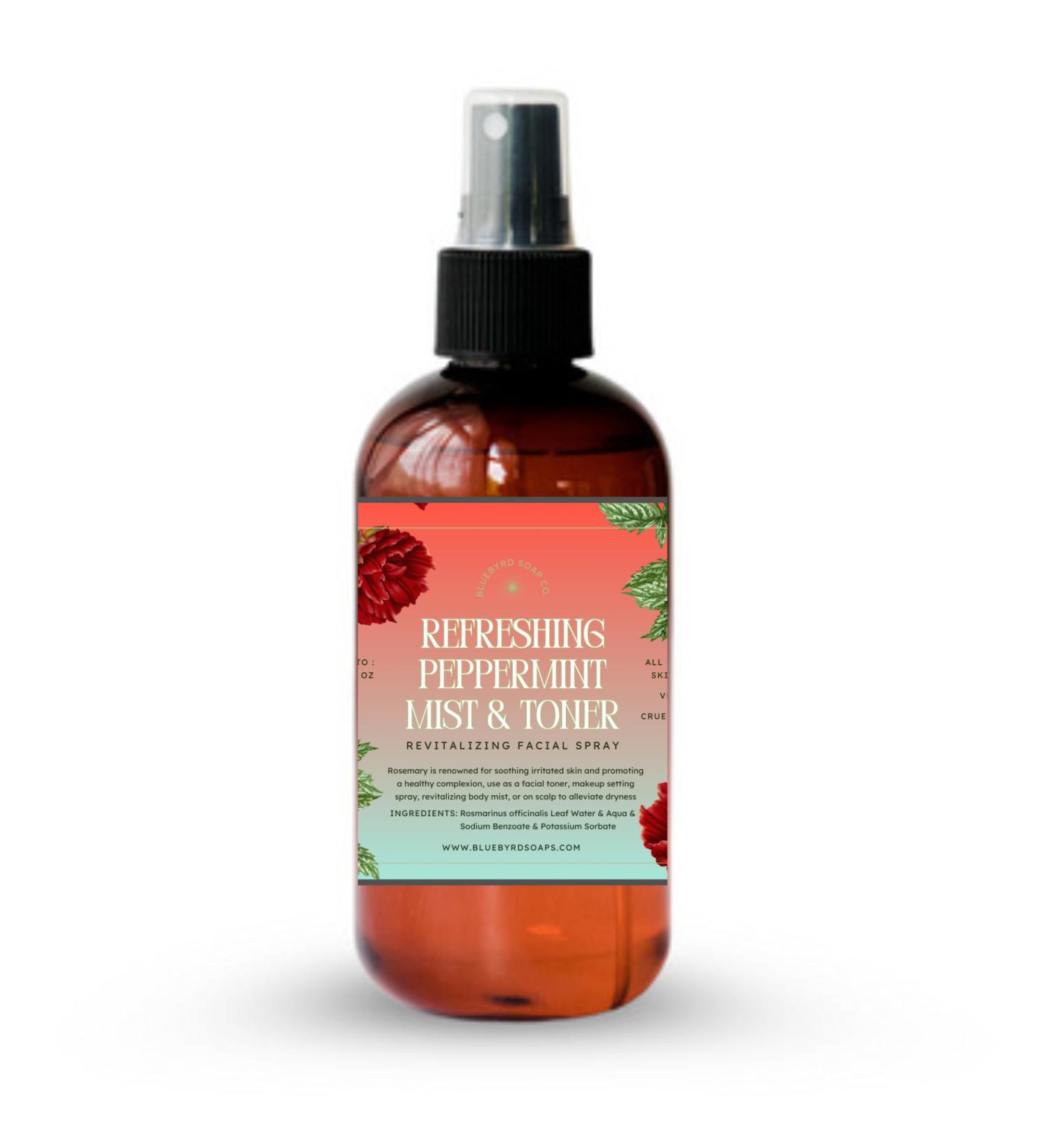 Peppermint Cooling Facial Mist & Scalp Refresher | 100% Pure Steam-Distilled Revitalizing Facial Spray Hydrates Tones Refreshes & Renews Skin Vegan Cruelty-Free 8oz (Peppermint) - Buy Online on GoSupps.com