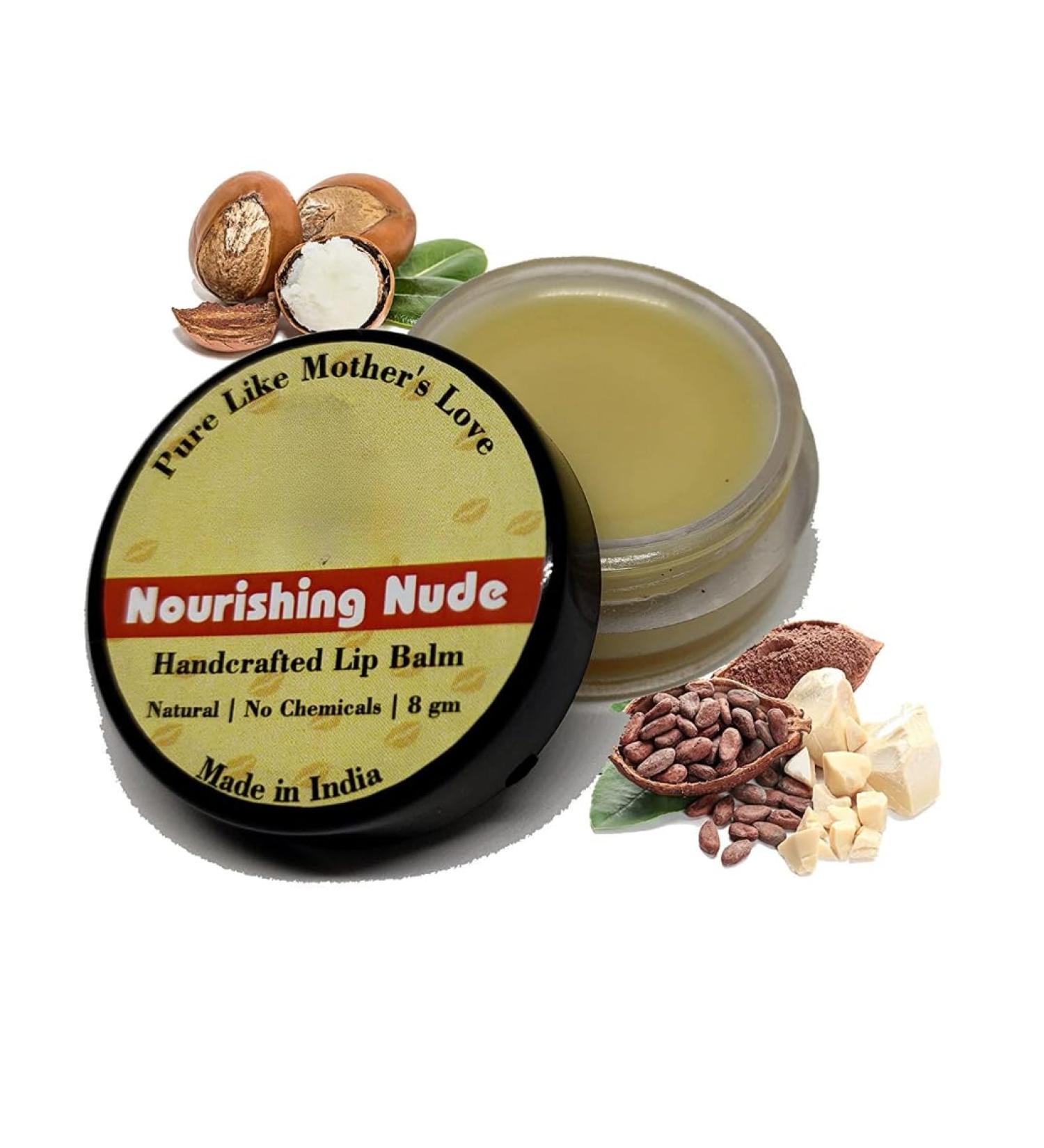 Vishopy Nourishing Nude Natural Lip Balm Baby & Pregnancy safe Shea Butter Cocoa Butter Vitamin E & Coconut Oil Provides Lip Care to Dry Chapped & Dark Lips Moisturizes Softens Lips (Chocolate) 8g - Buy Online on GoSupps.com