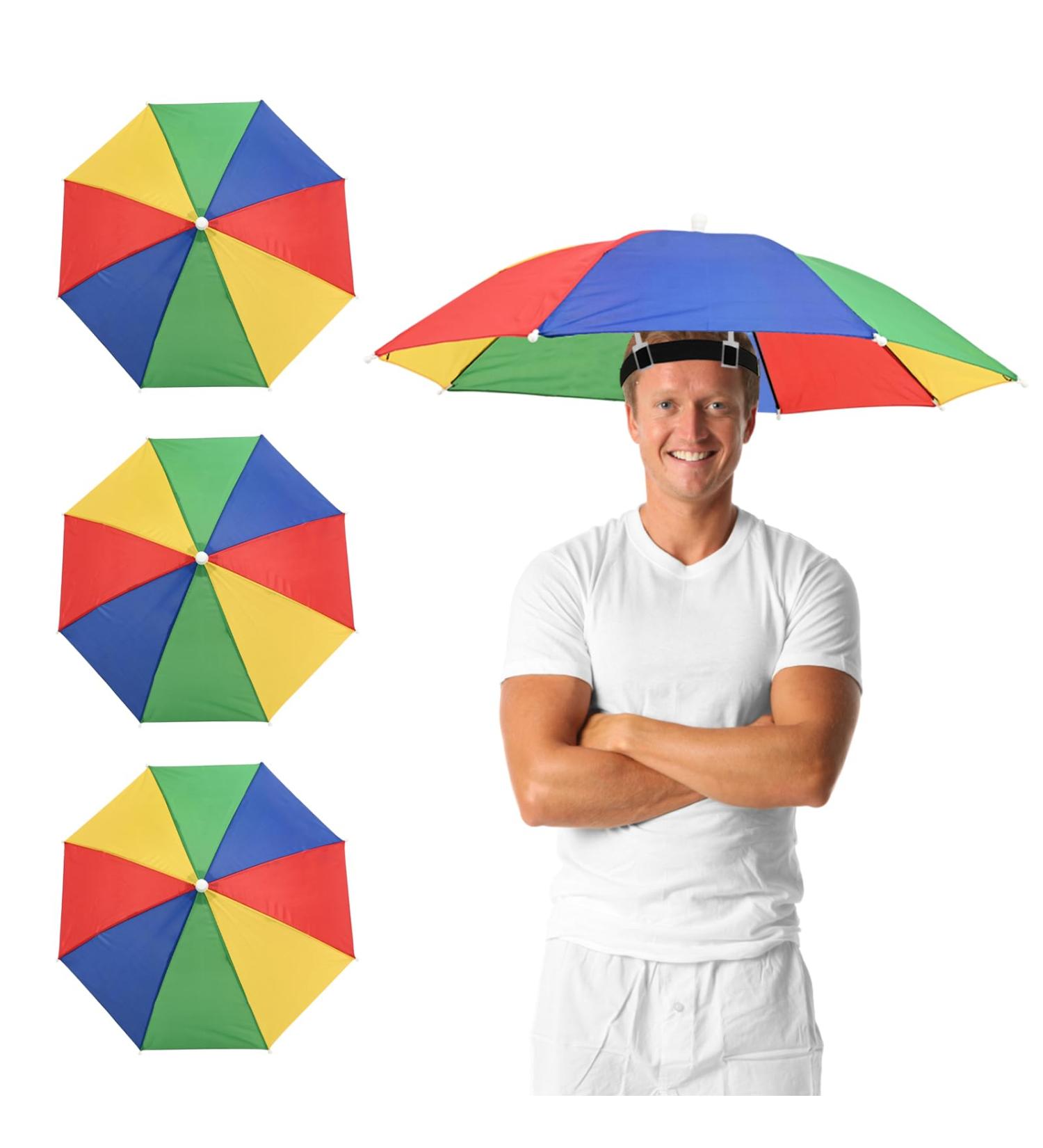 Buy Bekecidi Adjustable Rainbow Rain Screen Hat | Waterproof Fishing Cap - 3 Piece Set of Portable Mini Rain Caps for Adults | International Shipping Available - Buy Online on GoSupps.com