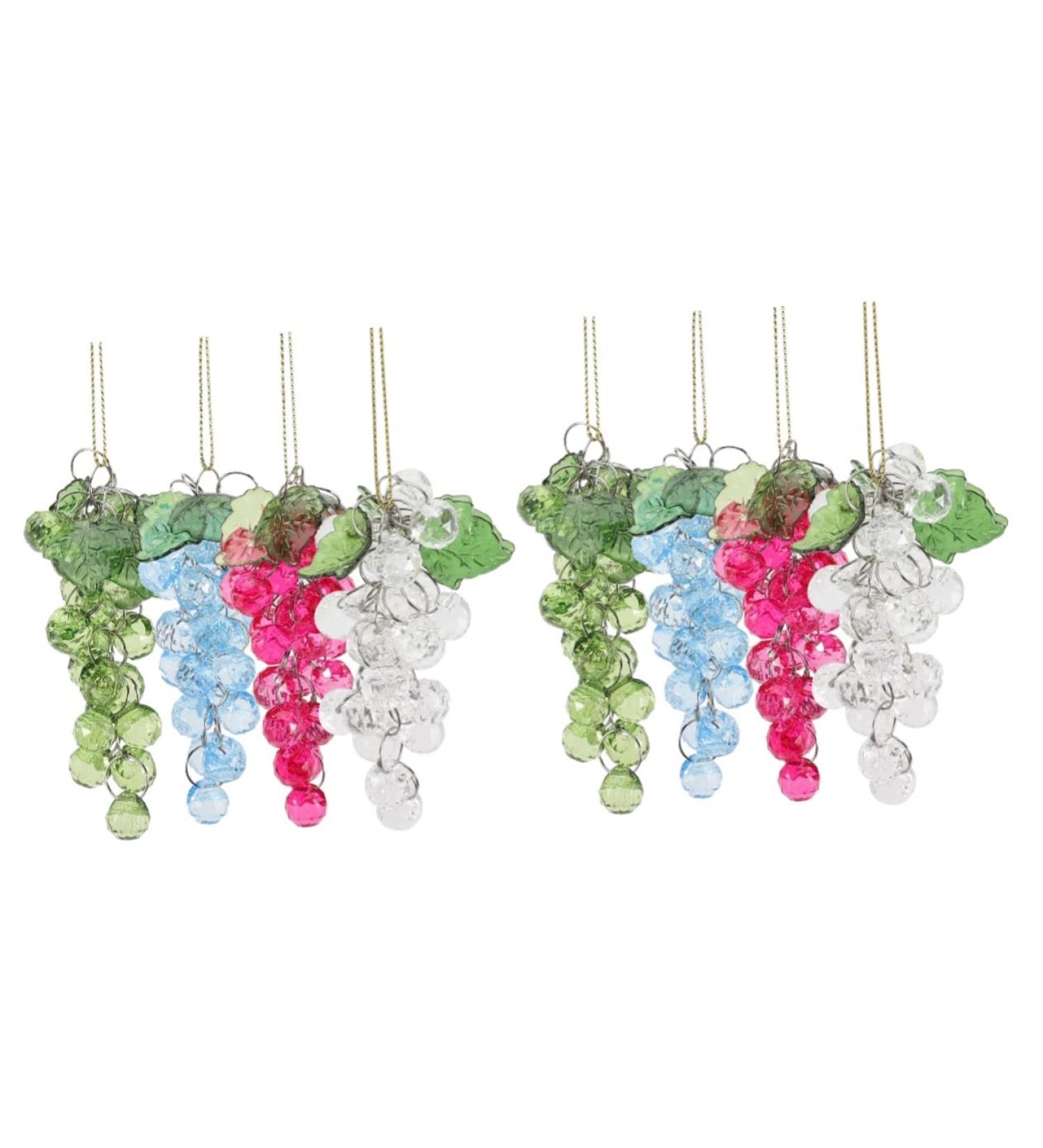 Zerodeko 8 Pcs Acrylic Grape Cluster Hanging Ornaments Gifts for Stocking Stuffers Christmas Sto Faux Fruit Props Artificial Fruit Grapes Christmas Beaded Grape Ornament Celebration Prop Assorted Colorx2pcs 20.5x5cmx2pcs - Buy Online on GoSupps.com