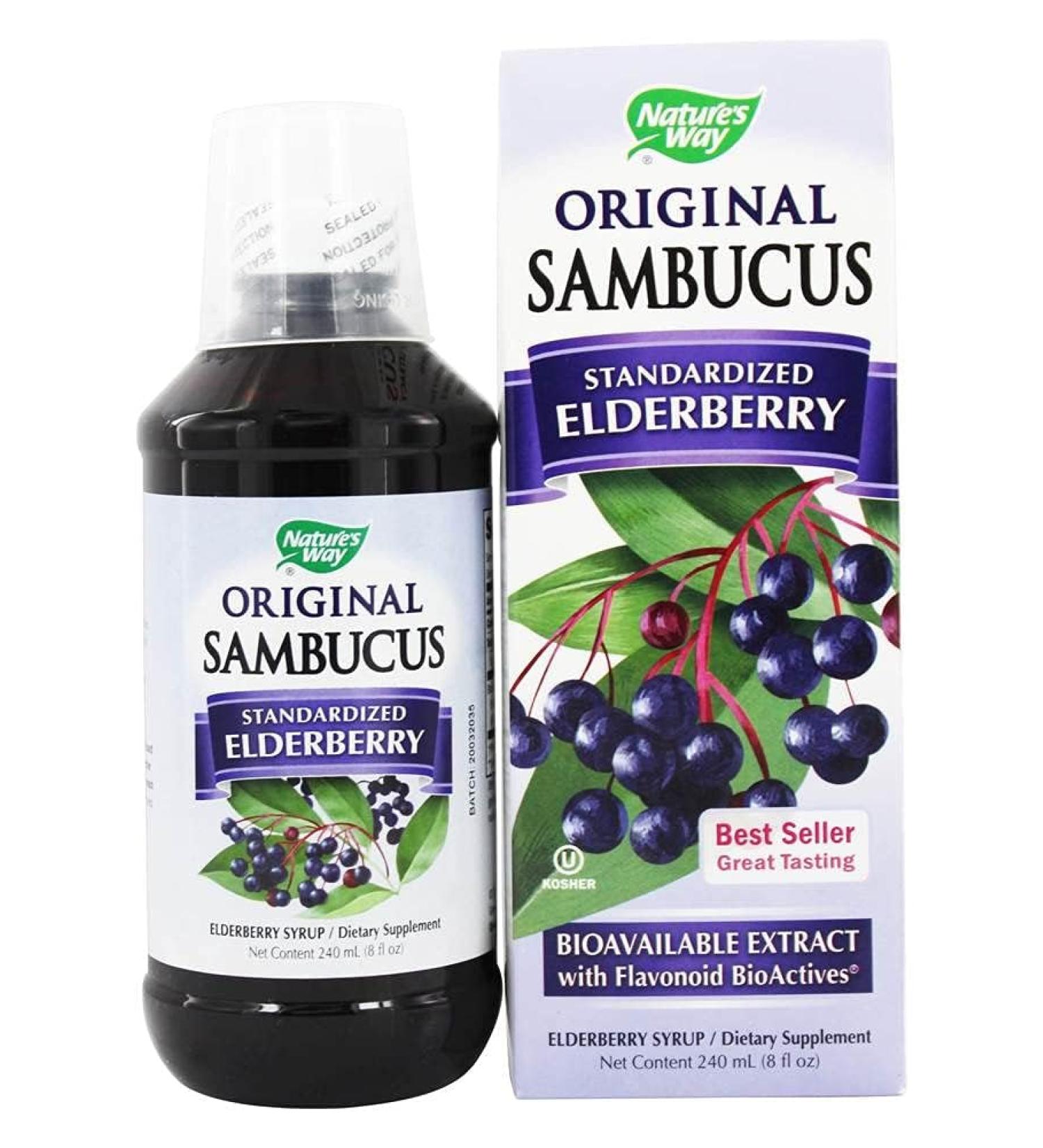 Nature's Way Sambucus Original Syrup 8oz - Immune Support & Natural Wellness | Buy Internationally - Buy Online on GoSupps.com