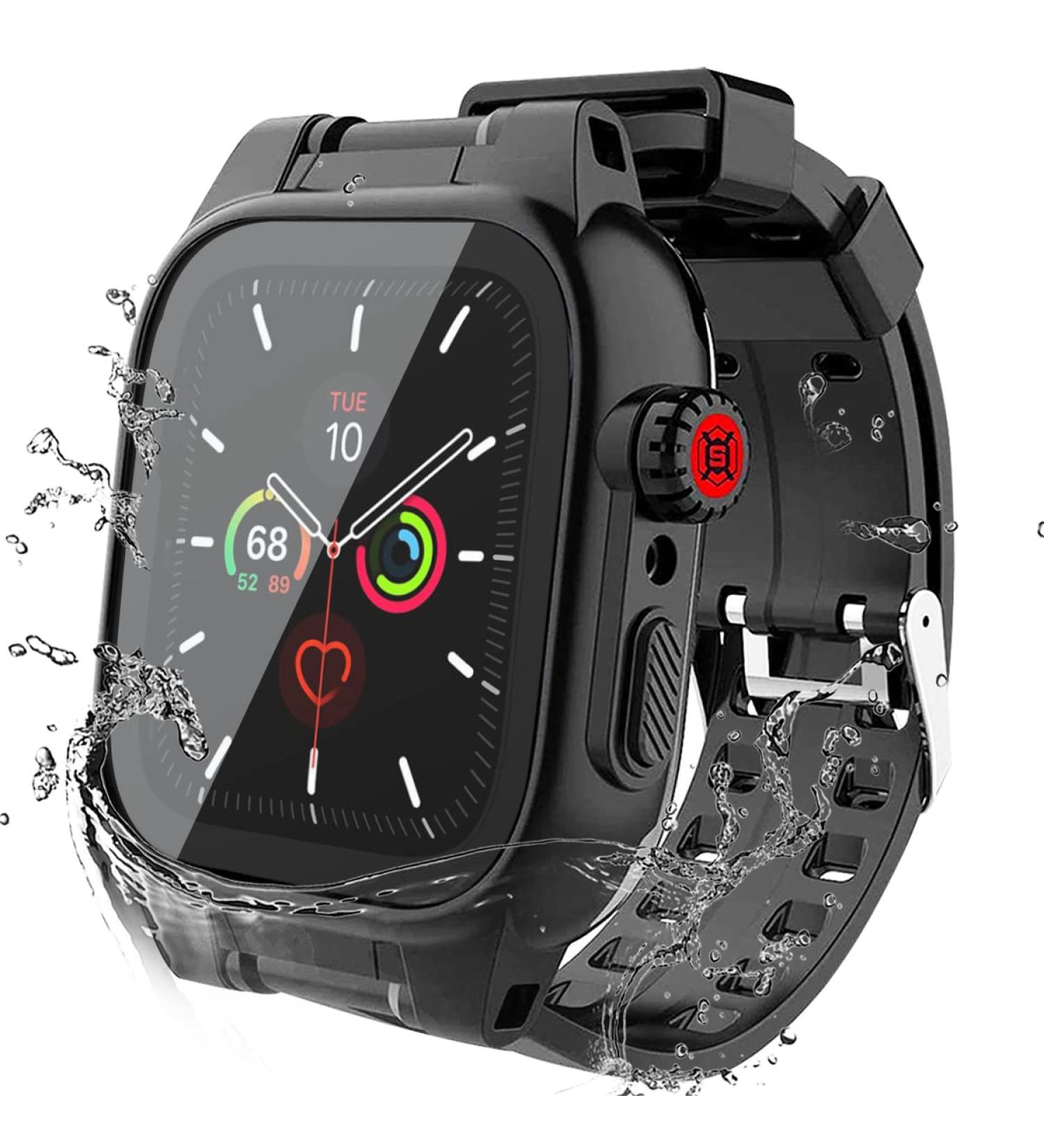 Waterproof Full-Body Case for Apple Watch SE 2nd Gen Series 6/5/4/SE 44mm with Screen Protector and Band - iWatch Series 6/5/4/SE 44mm Cover - Buy Online on GoSupps.com