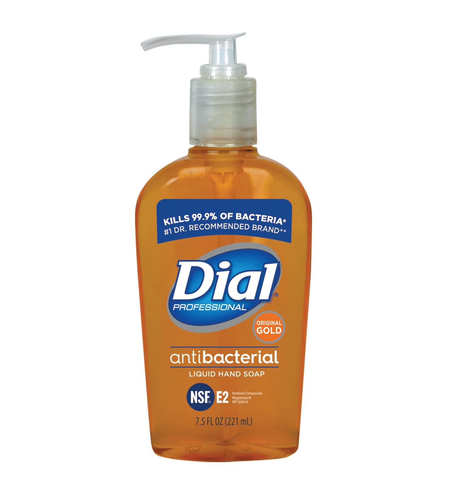 Dial 724702 Gold Antibacterial Liquid Hand Soap - 12 Pack of 7.5oz Pump Bottles | Buy Internationally - Buy Online on GoSupps.com