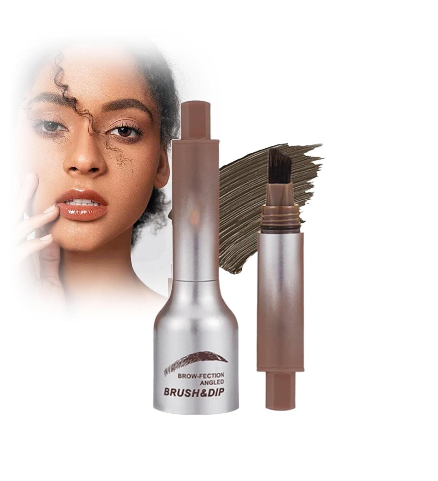 Angled Brush & Dip Liquid Eyebrow Gel Liquid Eyebrow Brush Brow-Fection Angled Brush & Dip Brow Fection Angled Brush & Dip Eyebrow Dip Smudge Proof Eyebrow Pencils Creates Natural Looking Brows (03) - Buy Online on GoSupps.com