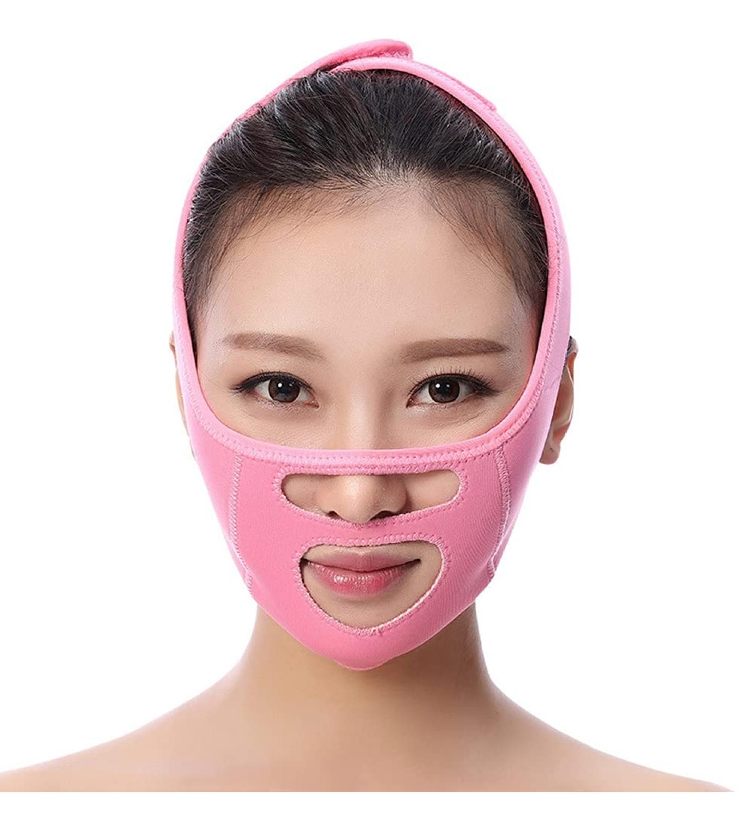 Double Chin Reducer & Jawline Shaper Bandage - V-shaped Face Slimming Strap for Women - Buy Online on GoSupps.com