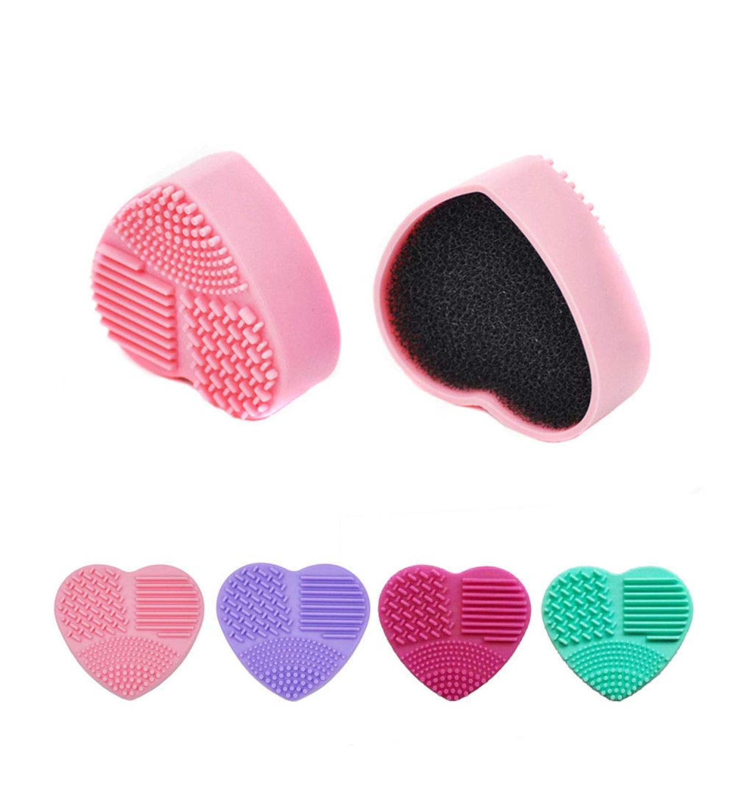 Glamza Durable Makeup Brush Cleaner Cosmetic Cleaning Silicone Egg Heart Glove Tool UK - Buy Online on GoSupps.com