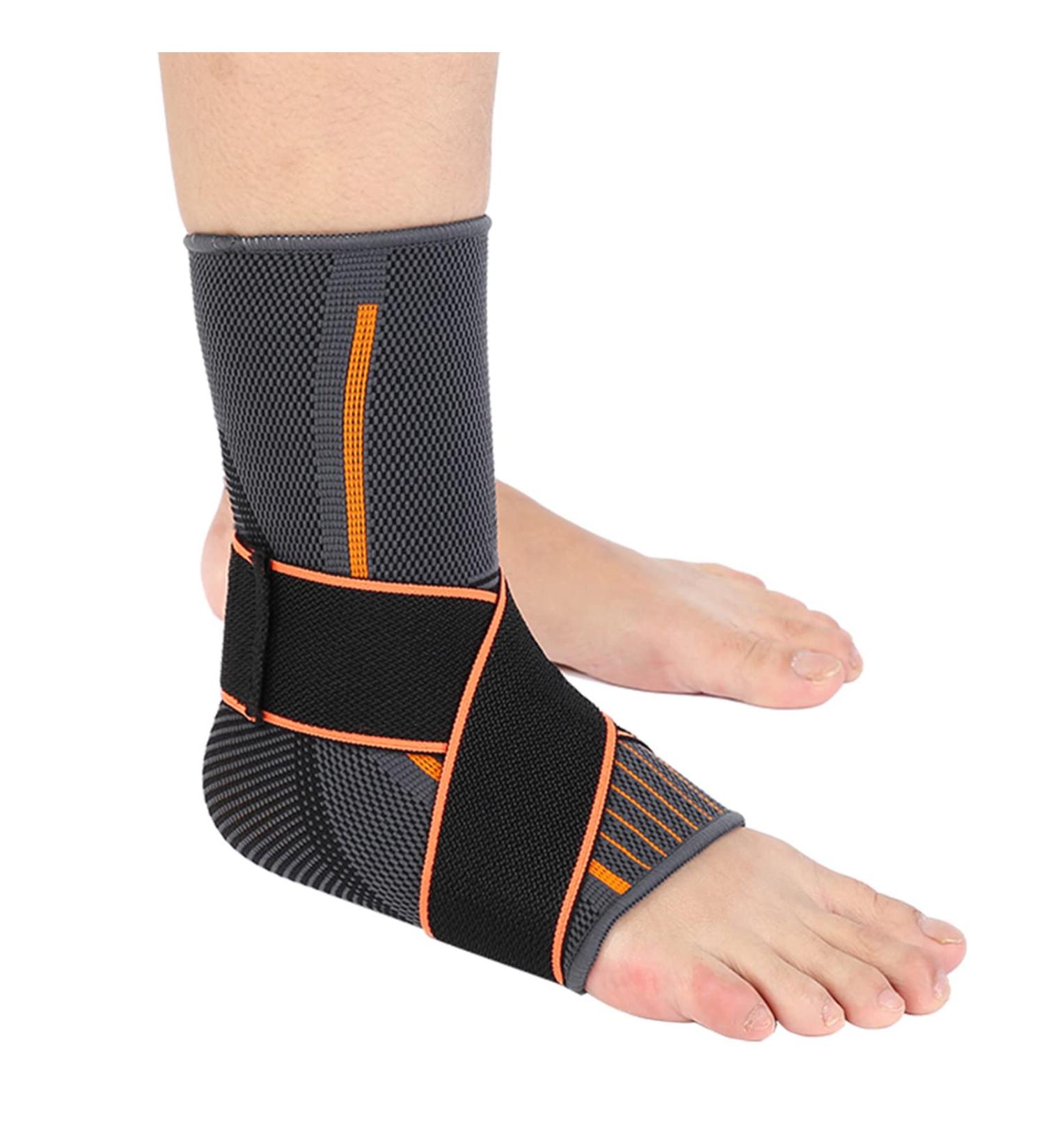 Adjustable Ankle Support Brace for Men & Women | Compression Wrap for Achilles Tendon & Plantar Fasciitis Relief | Eases Pain & Swelling Stabilizes Ligaments - Buy Online on GoSupps.com