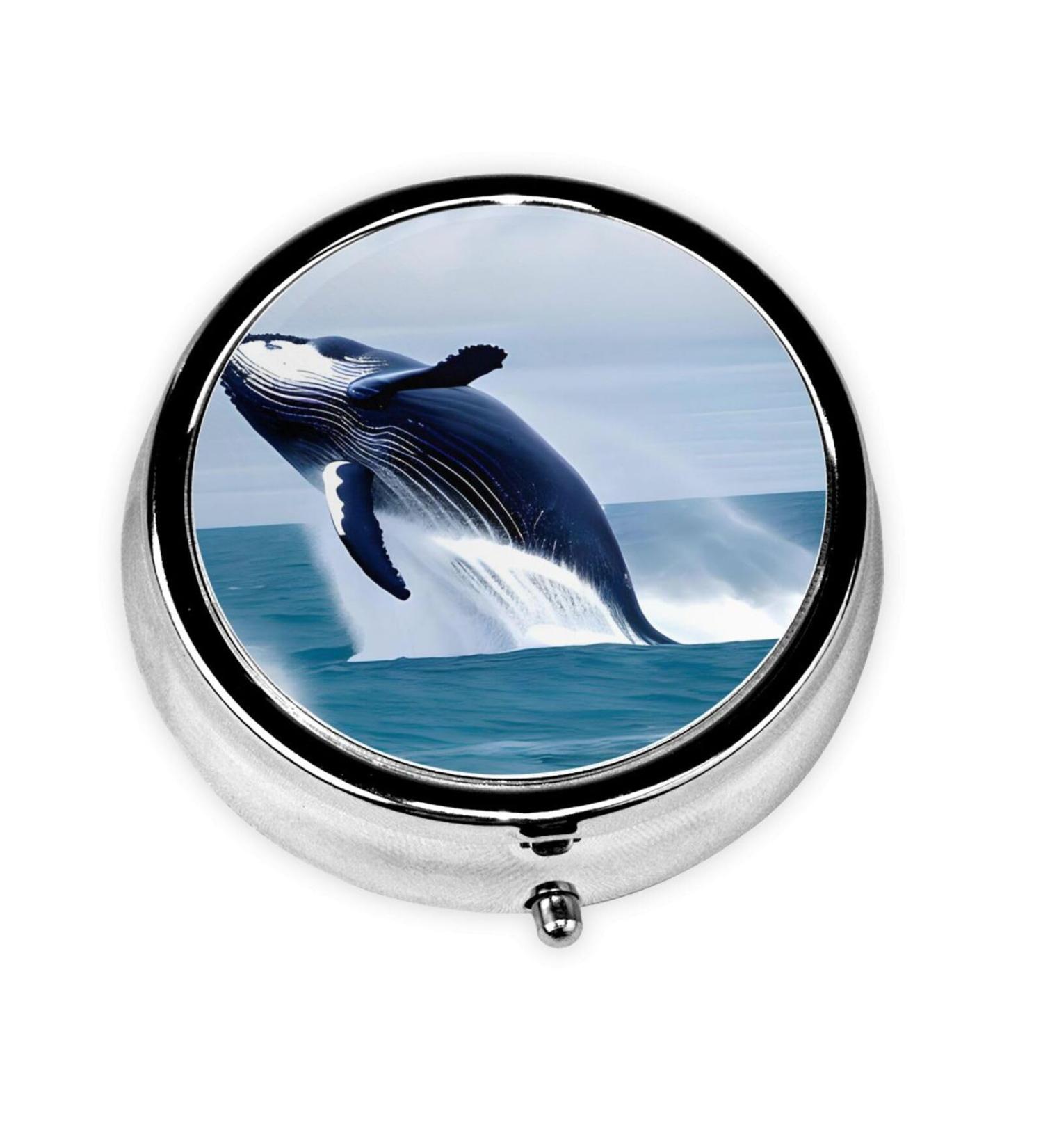 Buy Whales at Searound Pill Box | 3 Compartment Portable Travel Organizer | International Shipping Available - Buy Online on GoSupps.com
