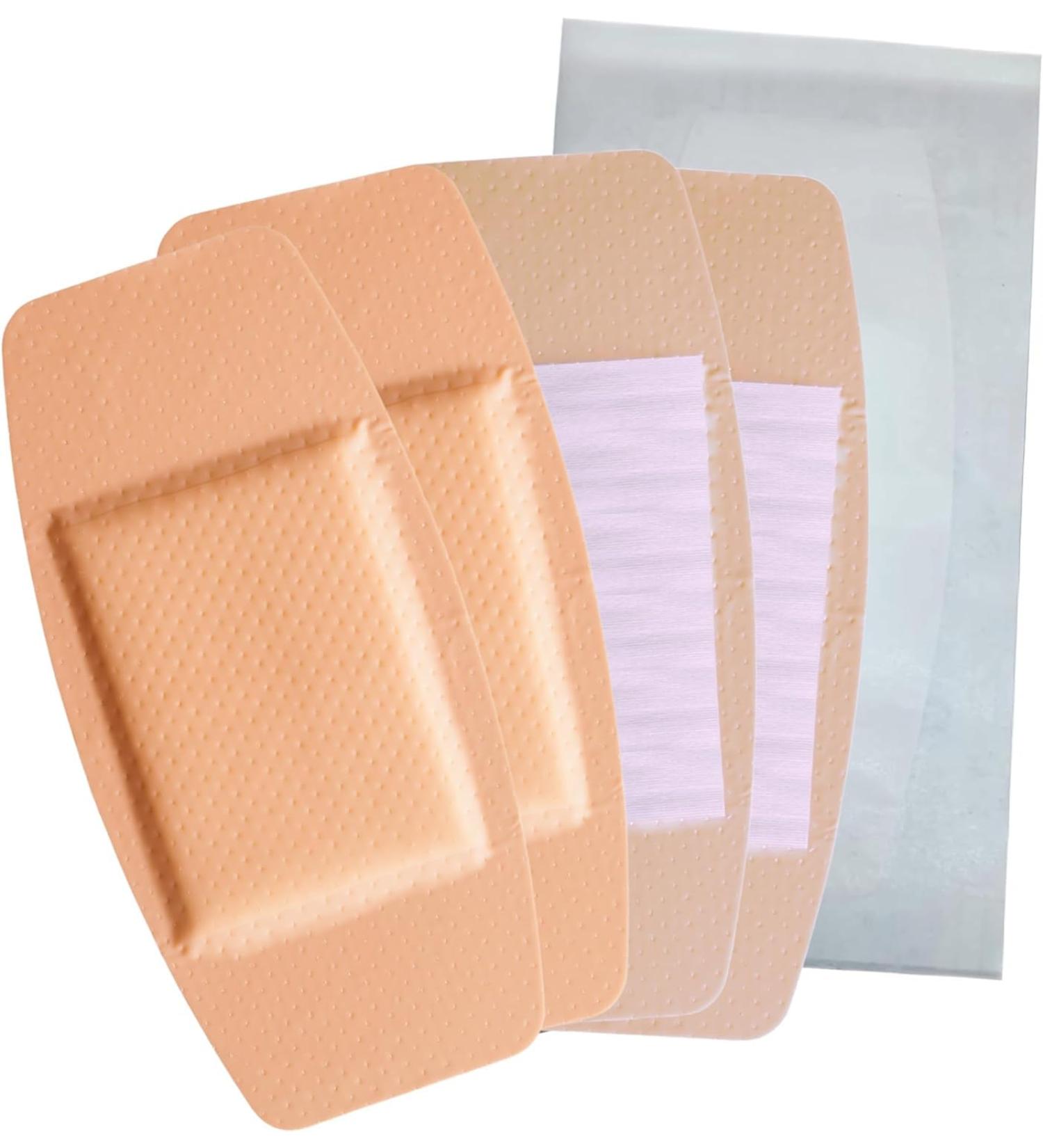 100 Extra Large Adhesive Bandage Patches - Sterile 2''x4.5'' Flexible & Breathable Latex-Free First Aid Kits - Buy Online on GoSupps.com