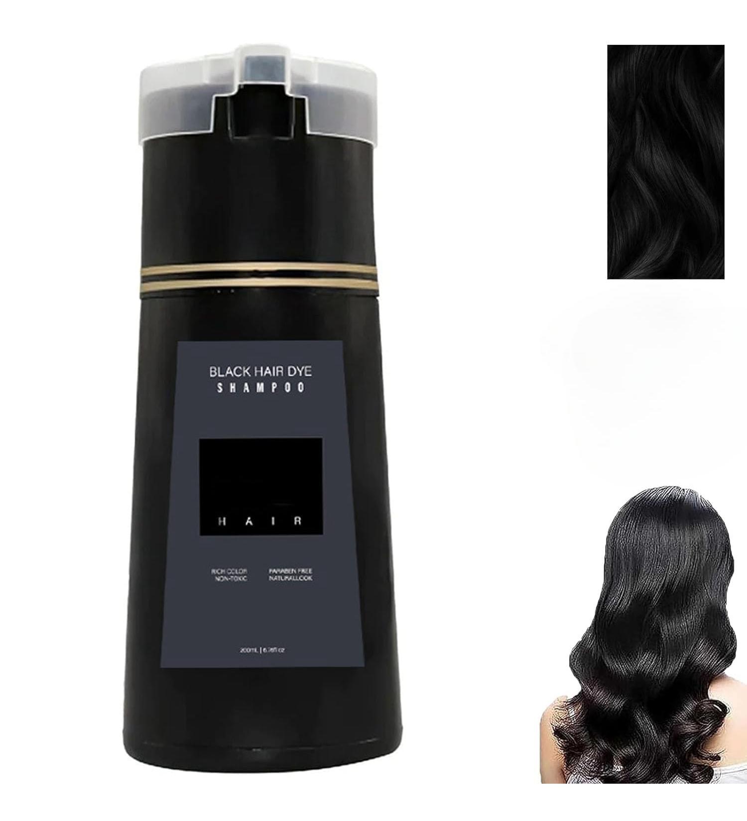 Hair Coloring Shampoo Long-lasting Hair Coloring Shampoo Brown Hair Coloring Shampoo Quick and Easy Safe and Long-lasting Coloring Hair Dye Suitable for Men and Women Black - Buy Online on GoSupps.com