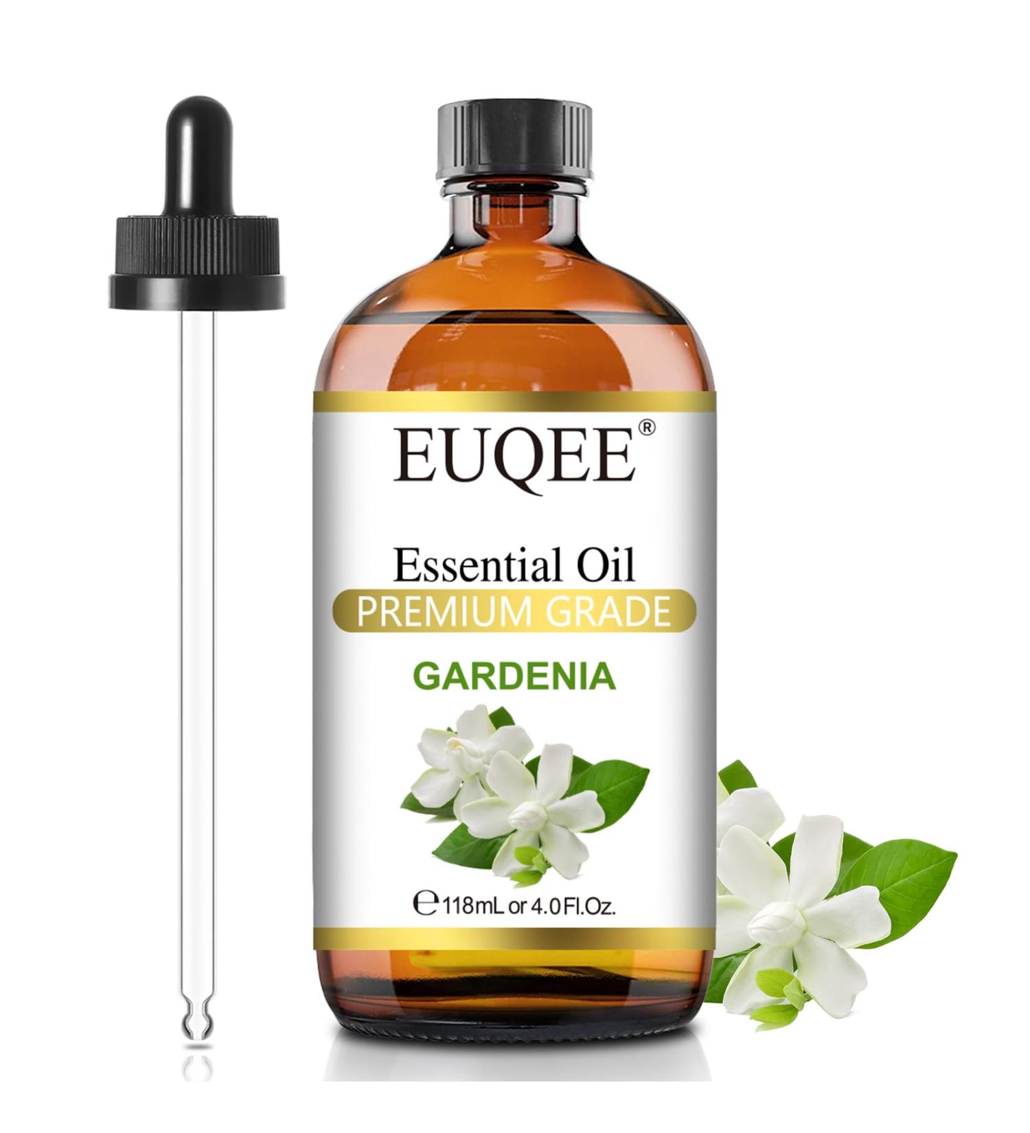 EUQEE 118ml Gardenia Essential Oil, Pure & Premium Grade Aromatherapy Oil Great for Diffuser, DIY Soap, Candle Making, Skin Care, Natural Gardenia Oil Floral Aroma for Mood (4Fl. OZ) - Buy Online on GoSupps.com