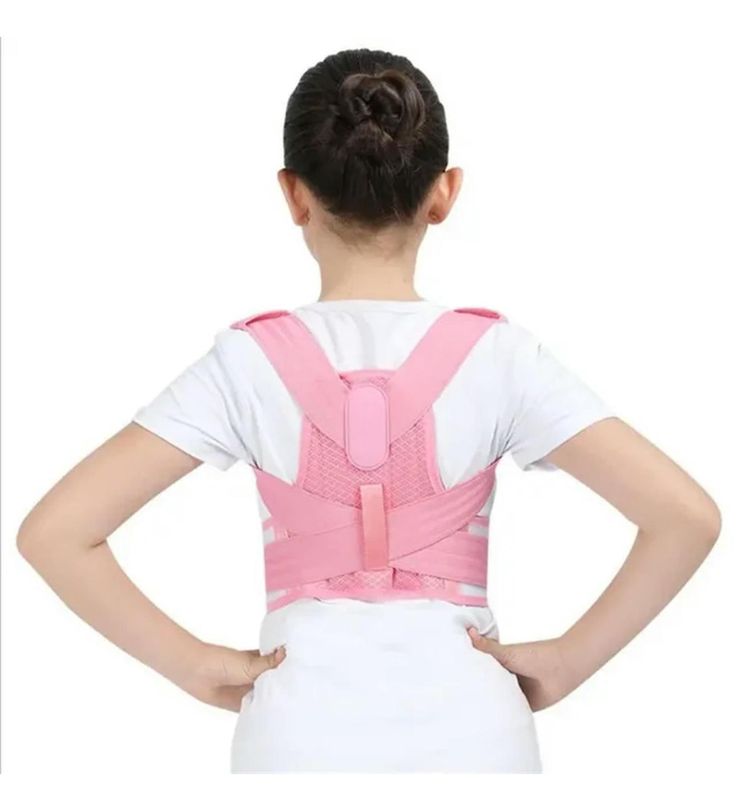 Adjustable Posture Corrector Back Support Belt Orthopedic Corset For Spine Back Lumbar Shoulder Braces Health Pink XL - Buy Online on GoSupps.com