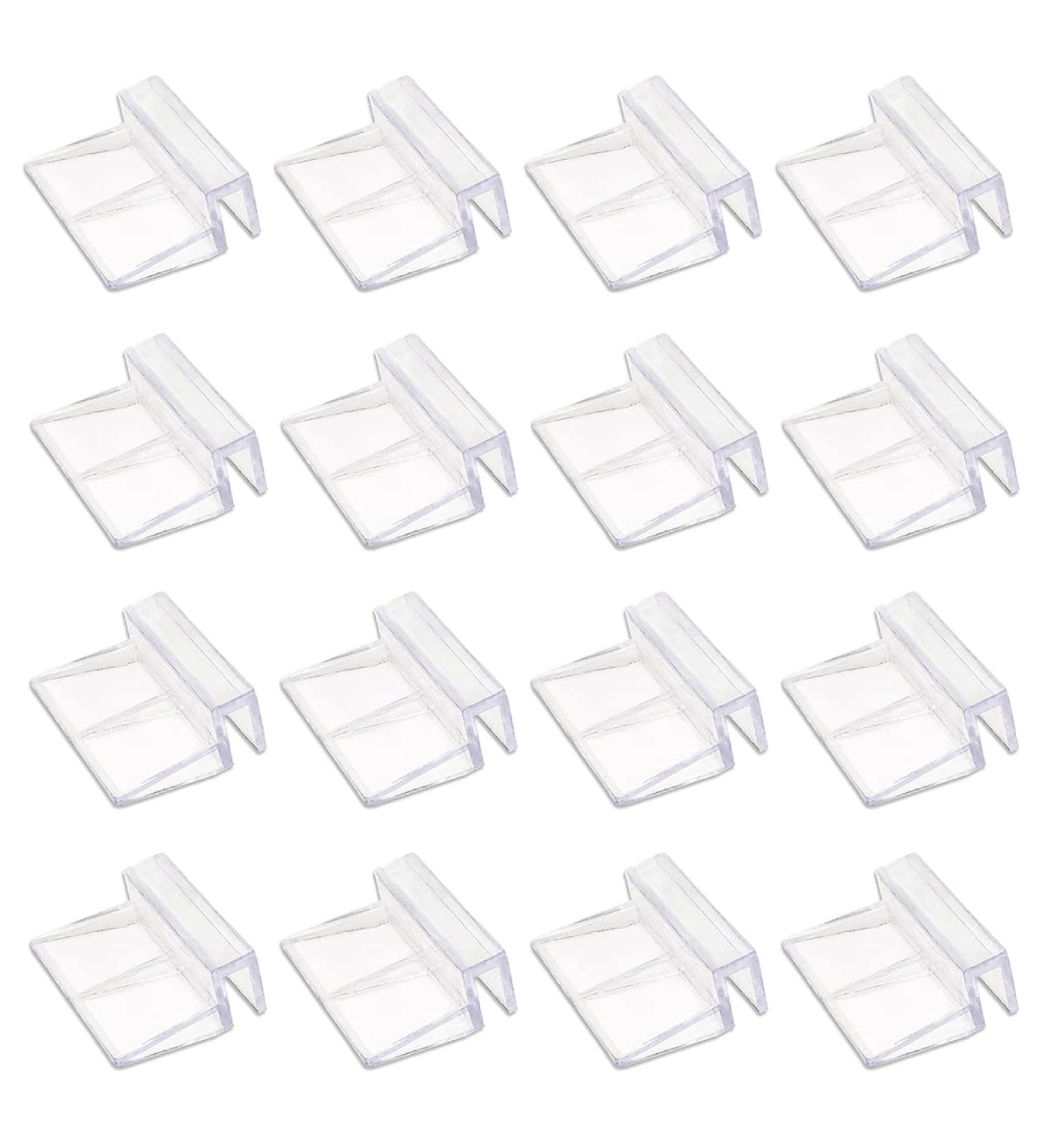 16 PCS LEEFONE Acrylic Aquarium Cover Clip - Universal Clear Fish Tank Glass Lid Holder for Rimless Aquariums - Buy Online on GoSupps.com