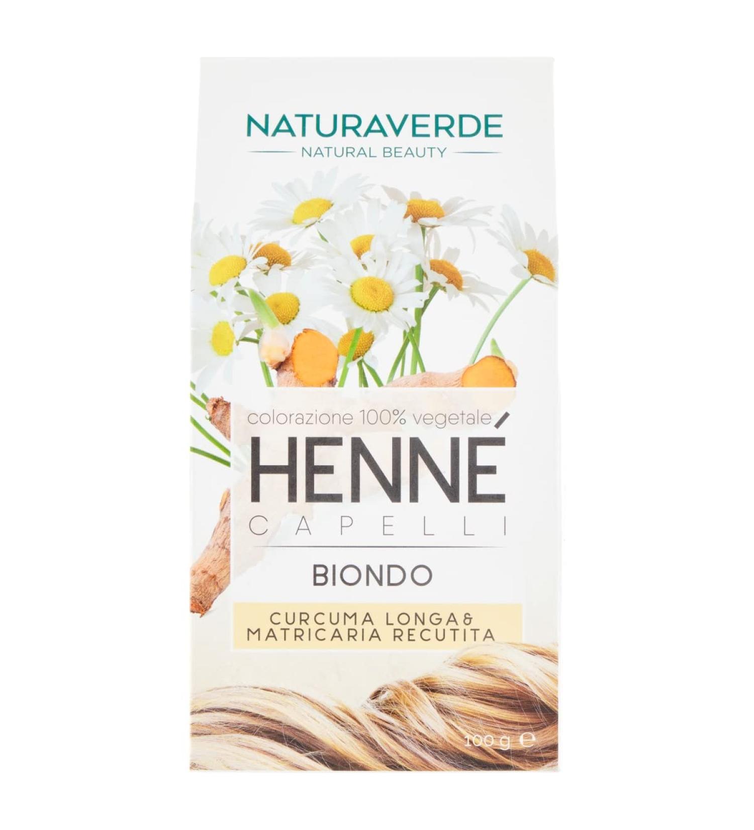 Naturaverde | Henna - Blonde Color Hair Color Hair Colour Ammonia Free Hair Dye Hair Colour 100% Vegetable Professional Hair Dye Tube 100g - Buy Online on GoSupps.com