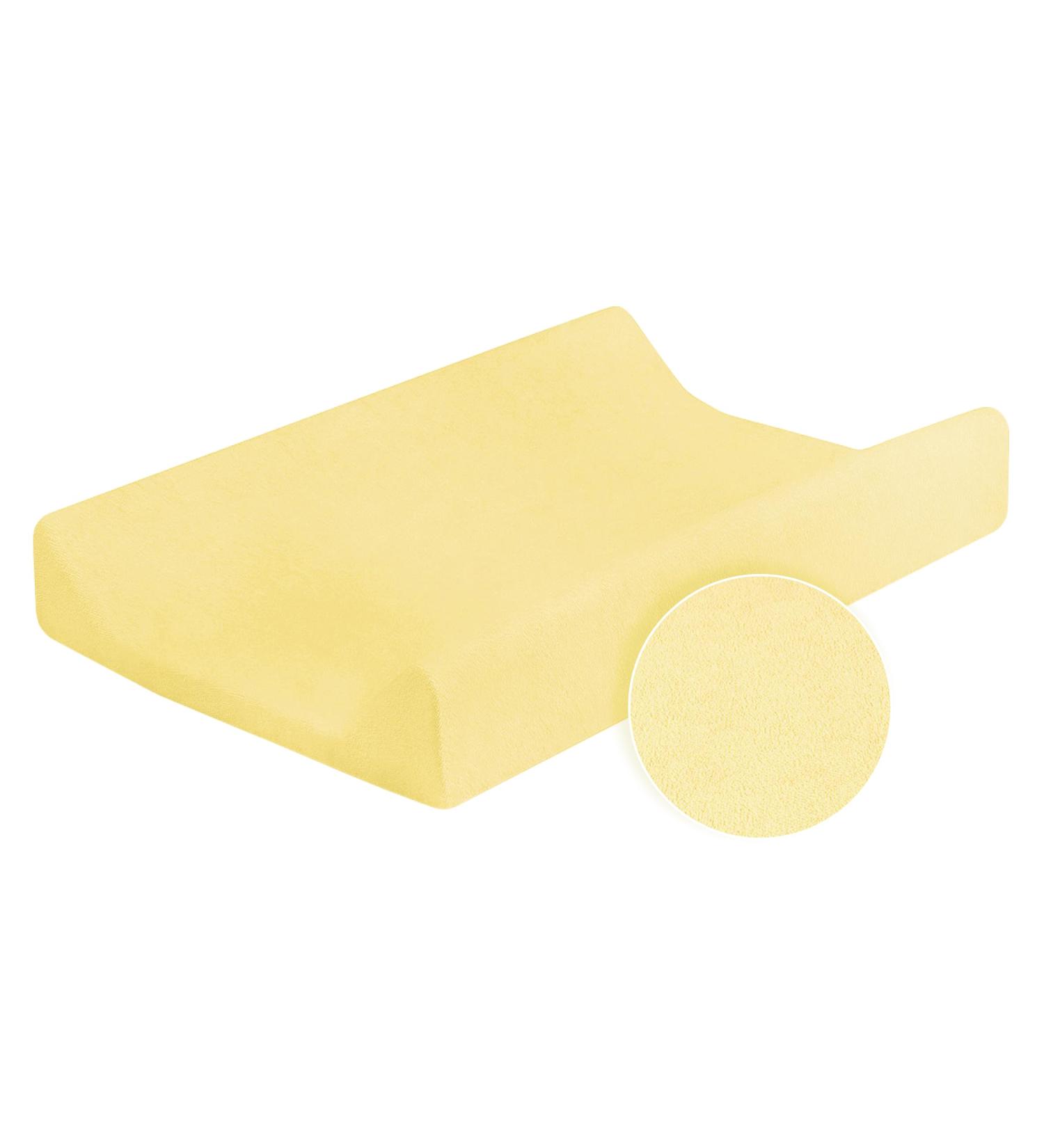Baby Changing Mat Terry Cover for 80x50 cm Nappy Changer with Raised Edges (Yellow) - Buy Online on GoSupps.com