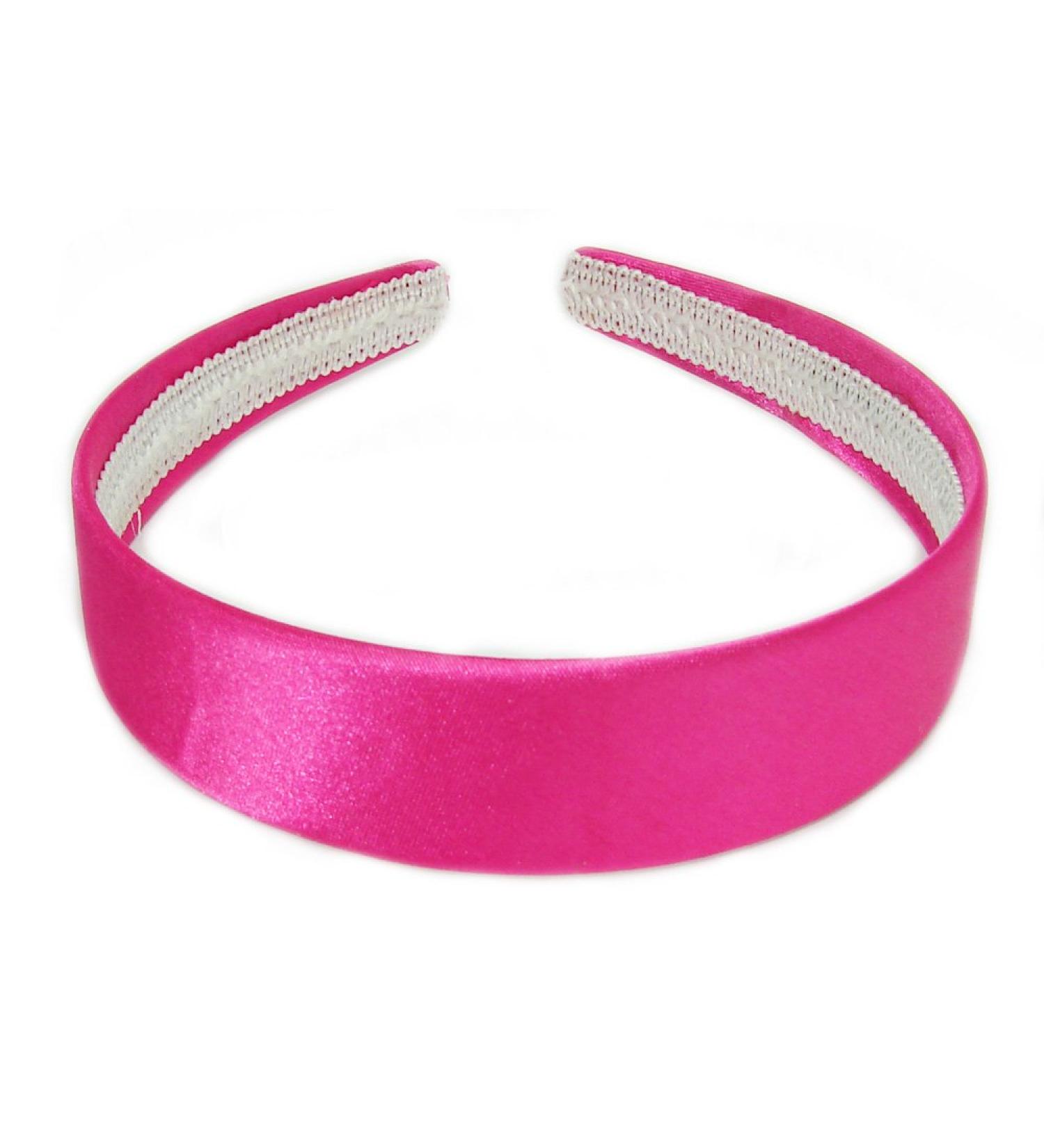 2.5cm Hot Pink Satin Covered Alice Band Head Band Hair Accessory