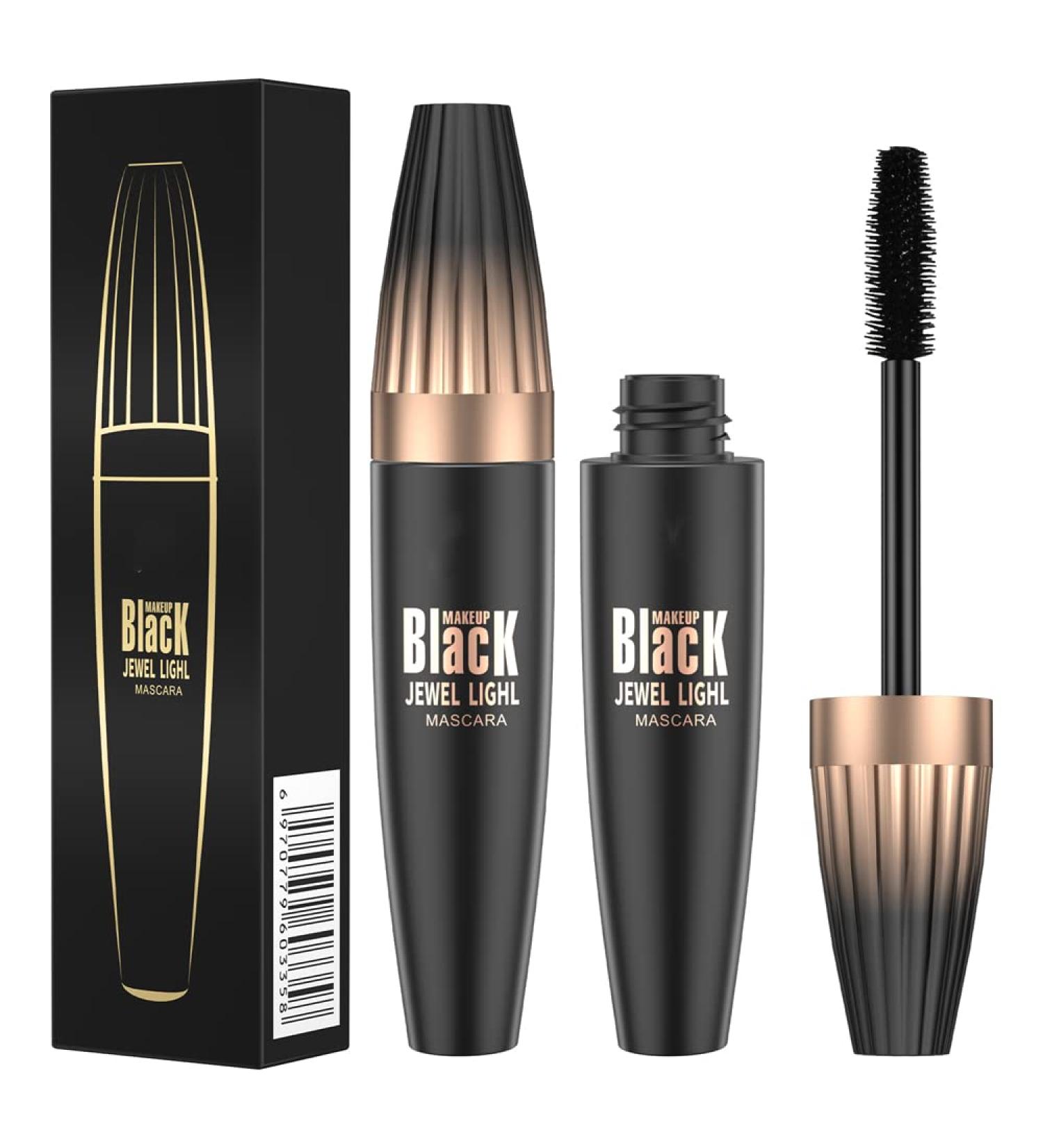 4D Silk Fiber Mascara & Liquid Eyeliner Set - Volumizing & Lengthening Waterproof Makeup for Thick, Natural-Looking Lashes - Black (0.04 oz) - Buy Online on GoSupps.com