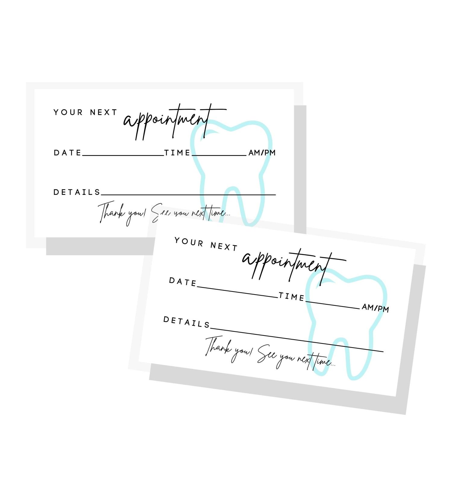 50 Dental Elevator Cards for Tooth Whitening - Pediatric Dentist & Orthodontic Use - Minimalist Blue-Green Design | International Shipping - Buy Online on GoSupps.com