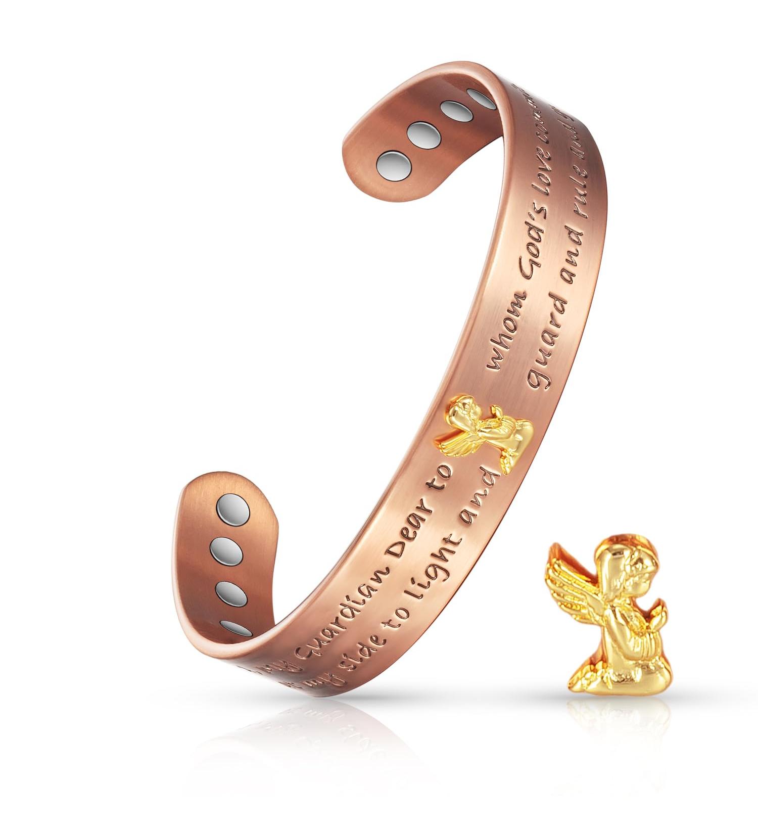 EnerCoppeX Copper Magnetic Bracelet for Women - Detox Jewelry with 3500 Gauss Magnet (CPB-2051T) - Buy Online on GoSupps.com